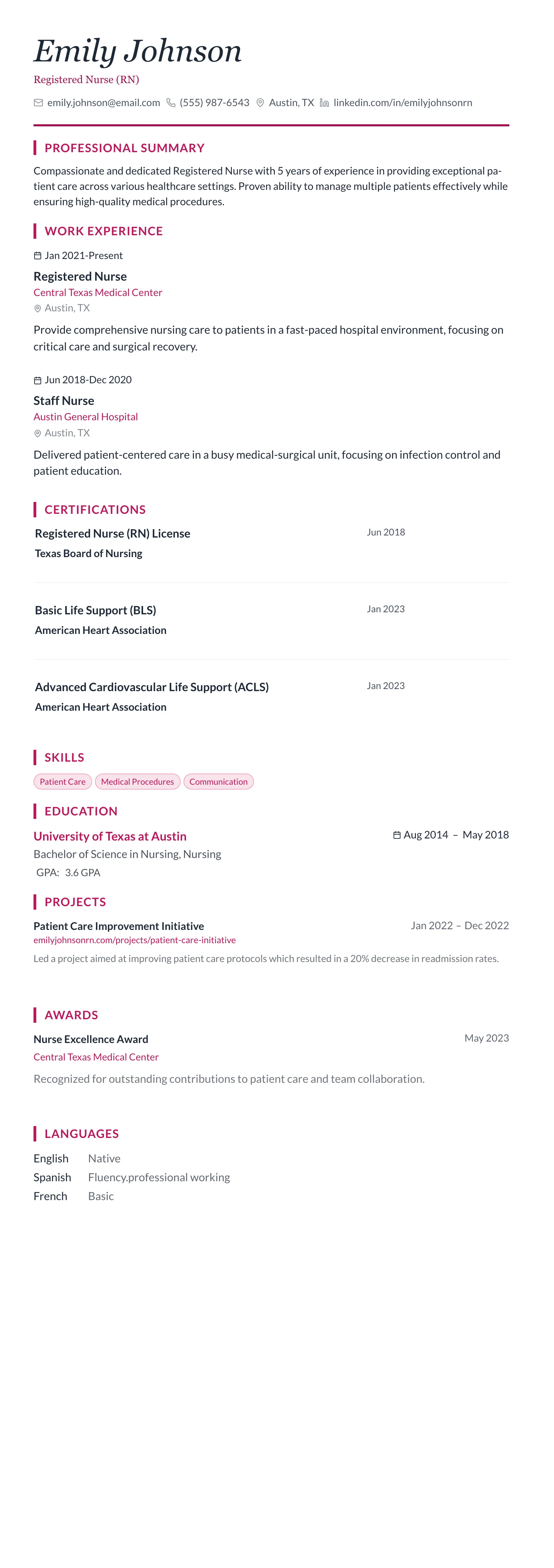 Rose Elegant template preview