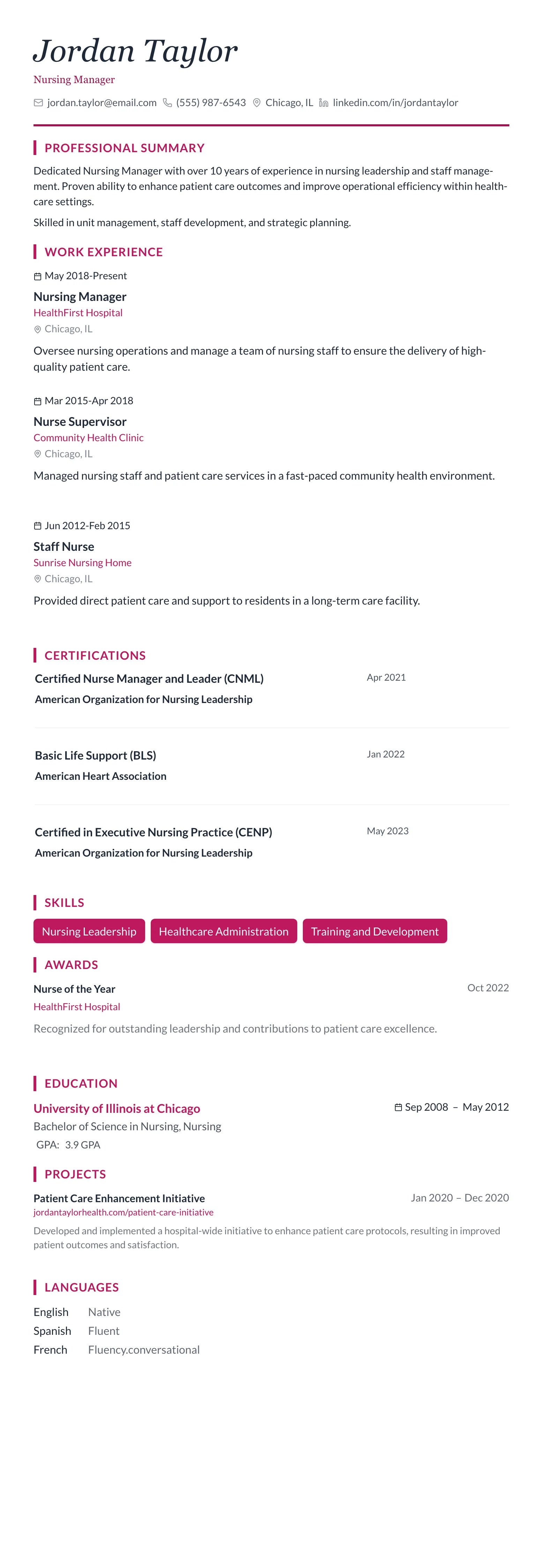 Rose Elegant template preview