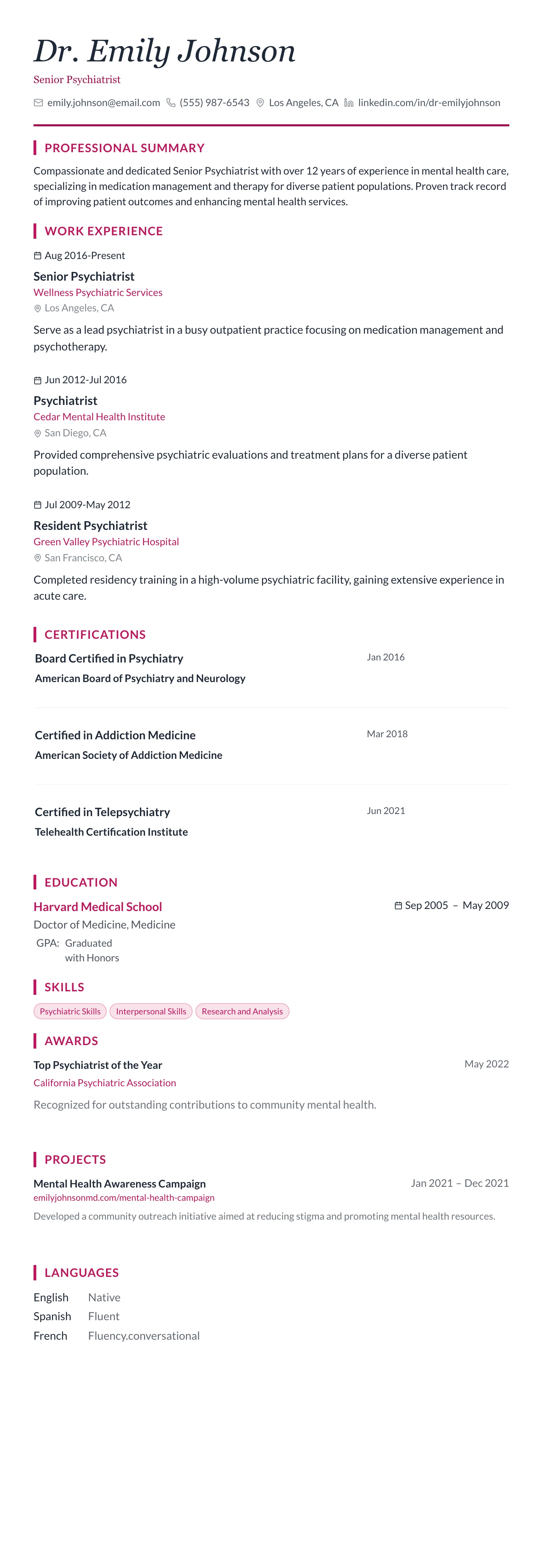 Rose Elegant template preview