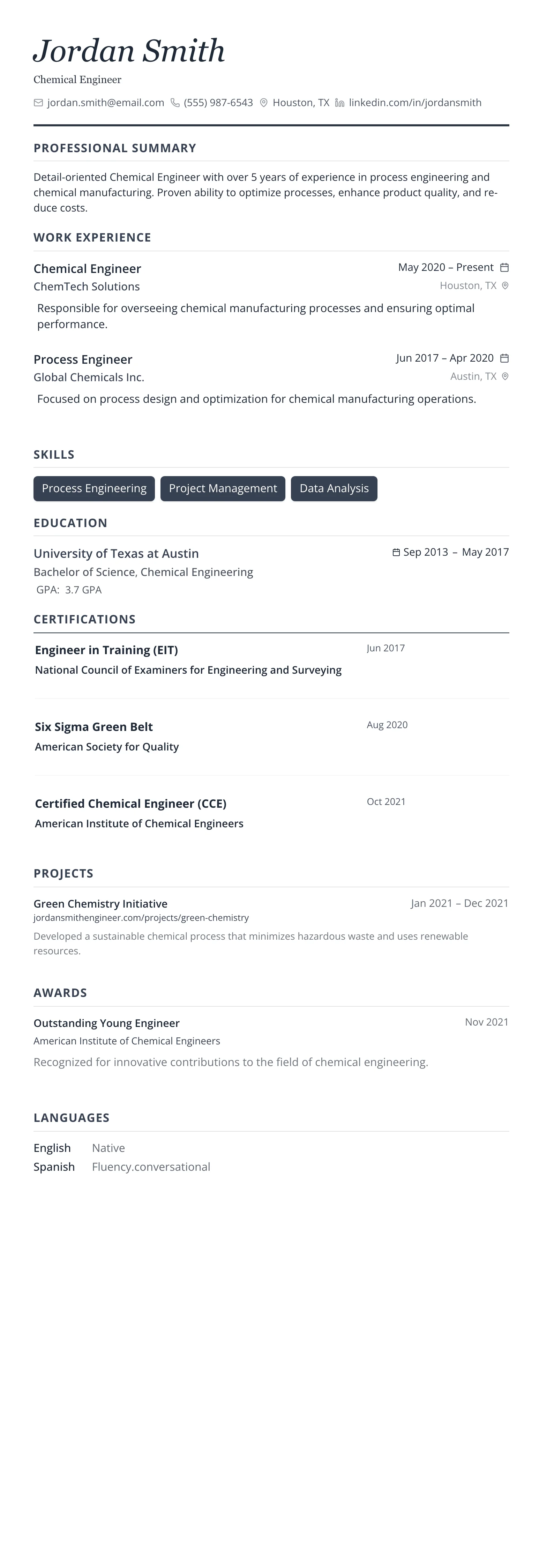 Slate Executive template preview