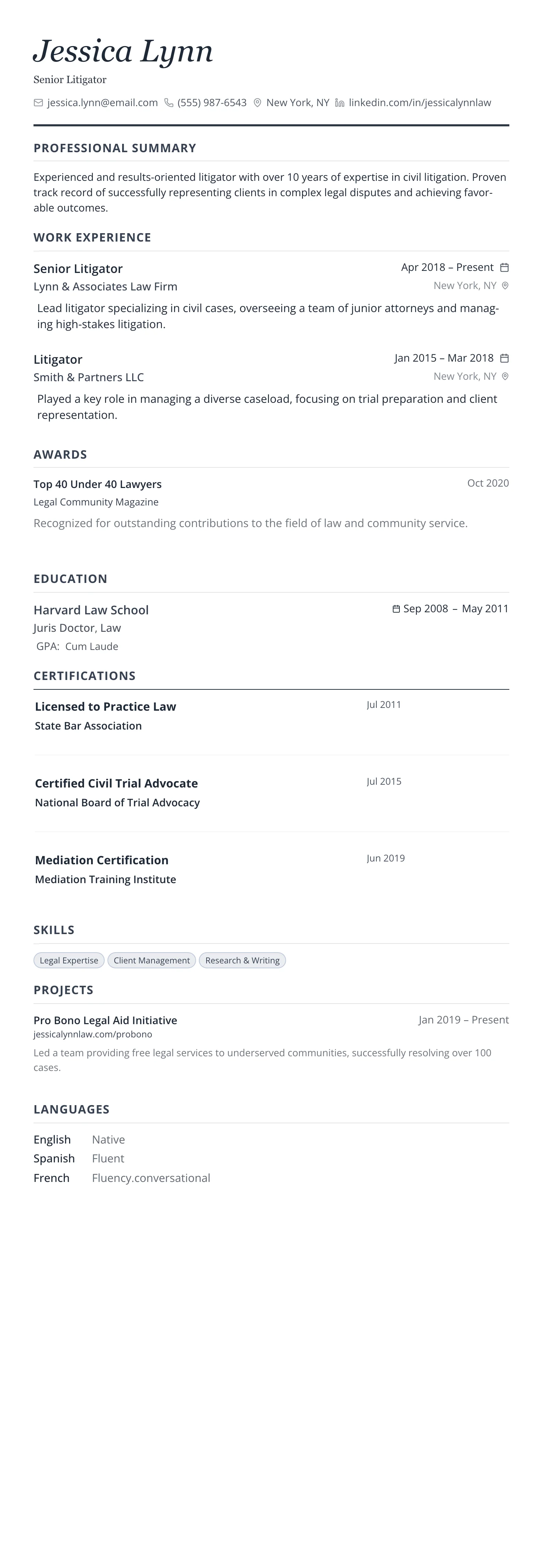 Slate Executive template preview