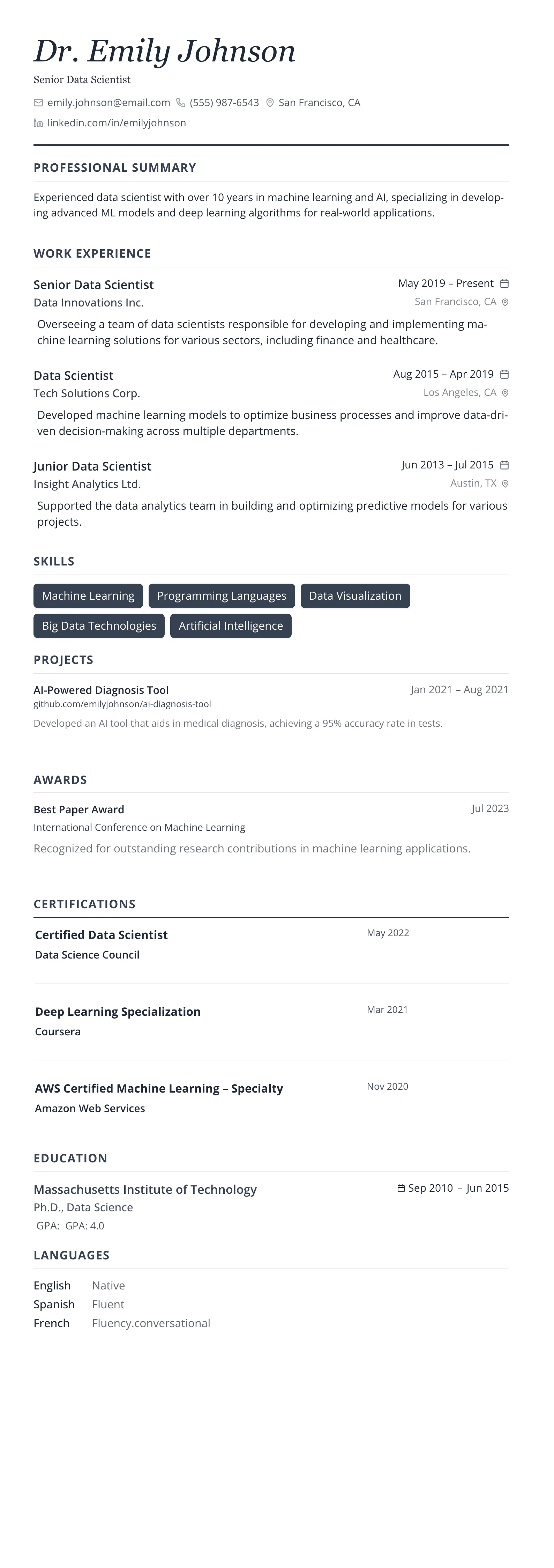 Slate Executive template preview