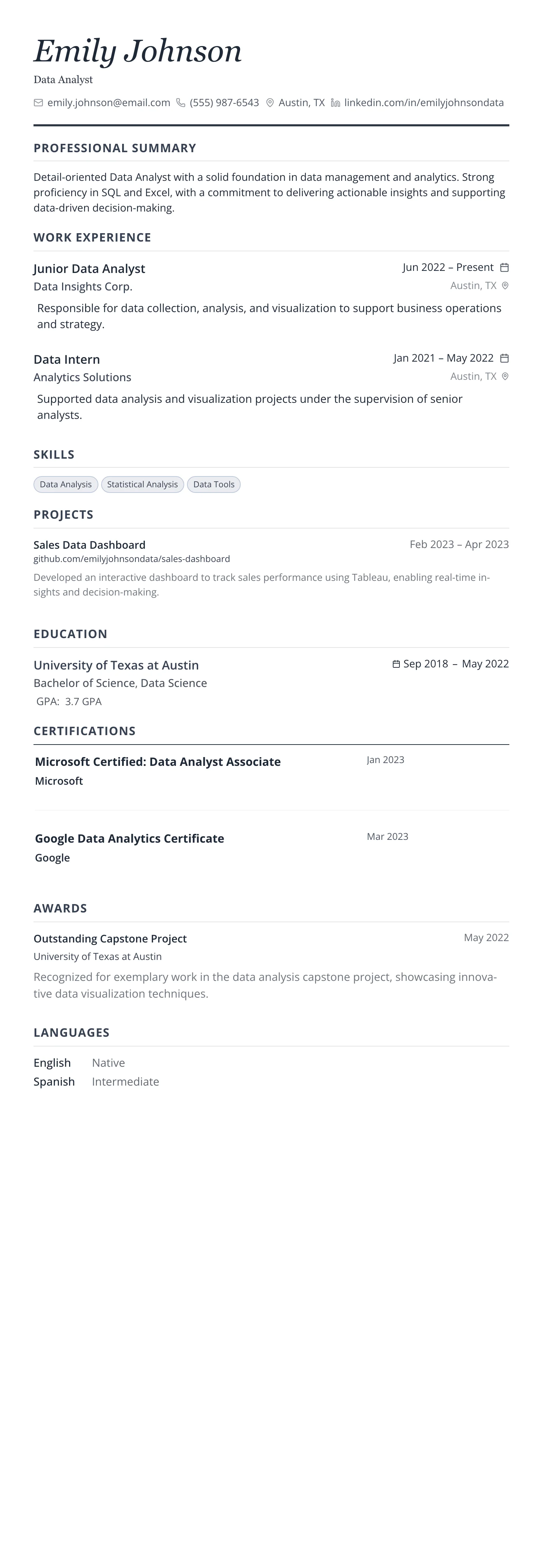 Slate Executive template preview