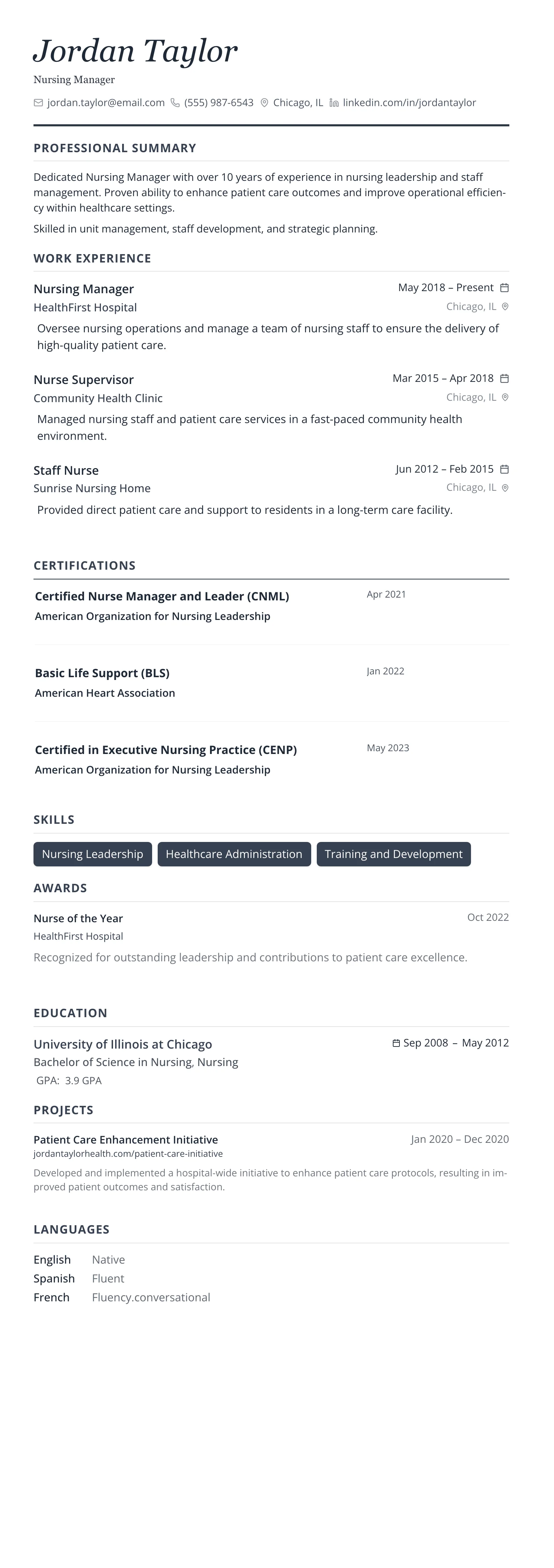 Slate Executive template preview