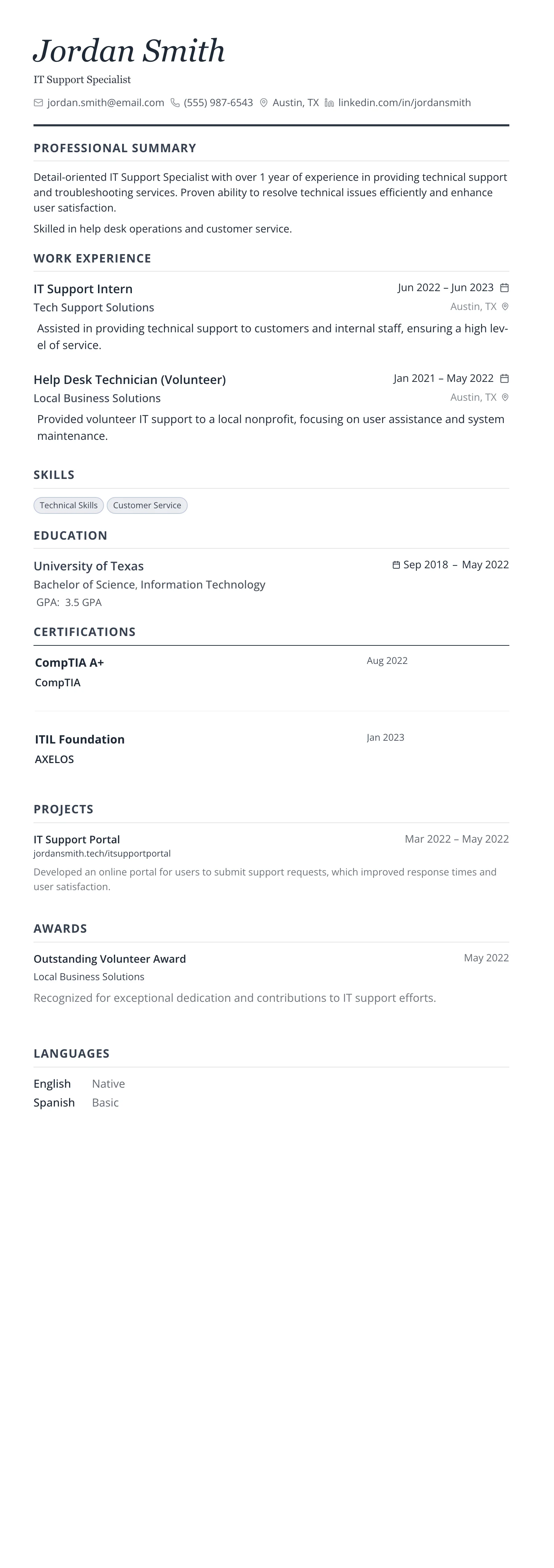 Slate Executive template preview