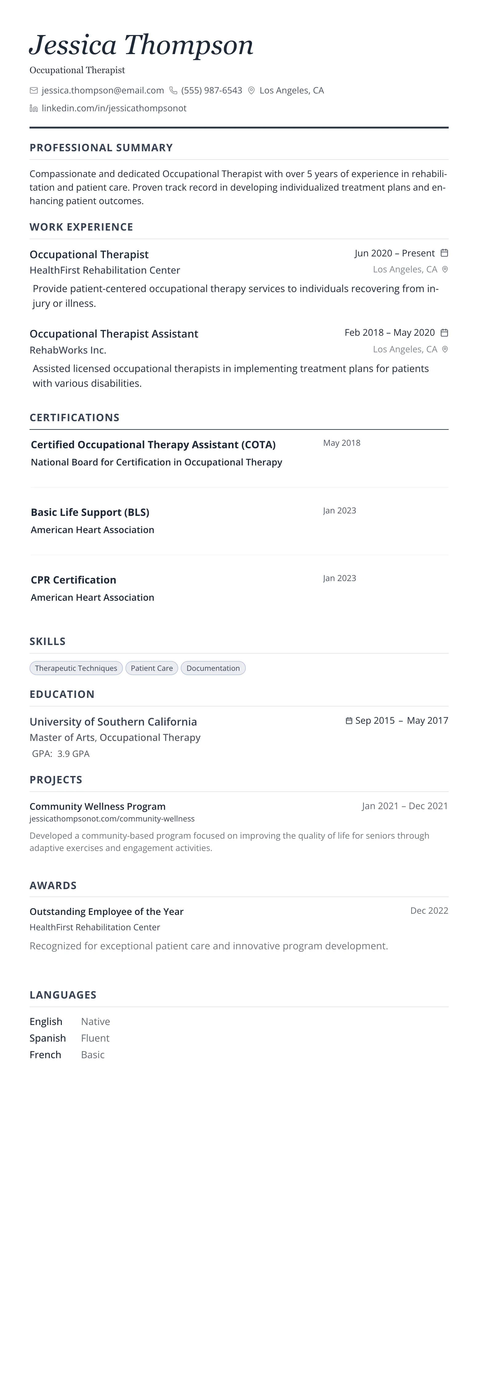 Slate Executive template preview