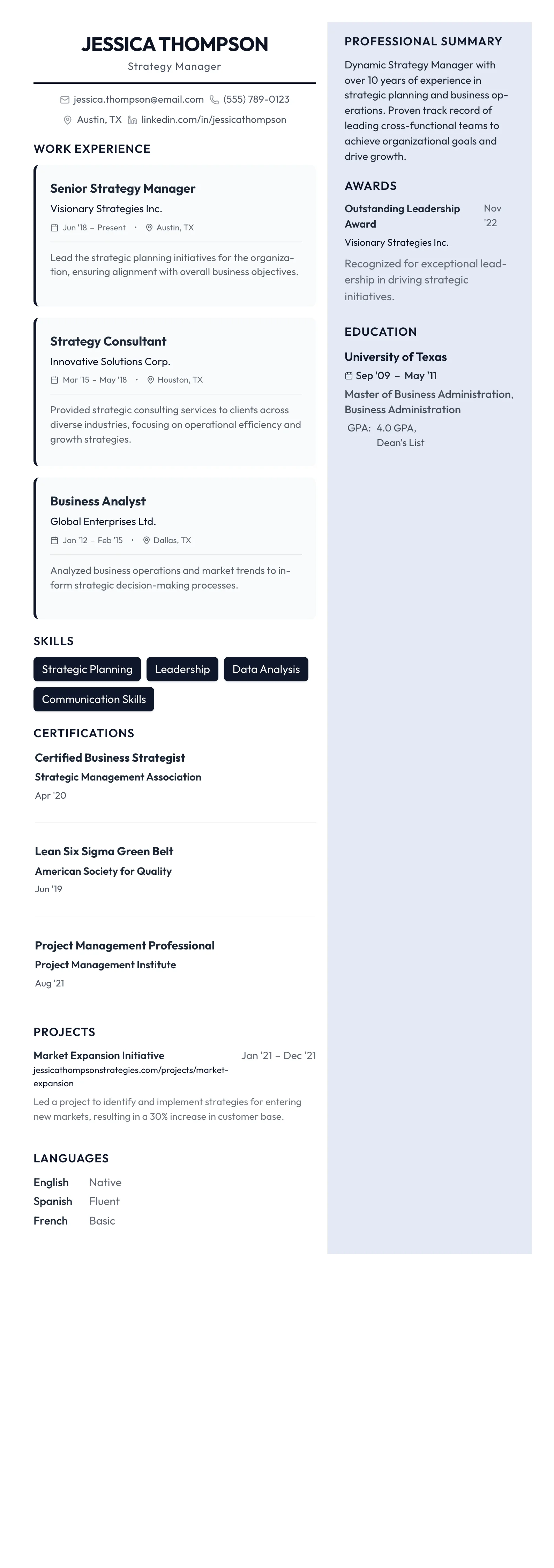 Startup Bold template preview