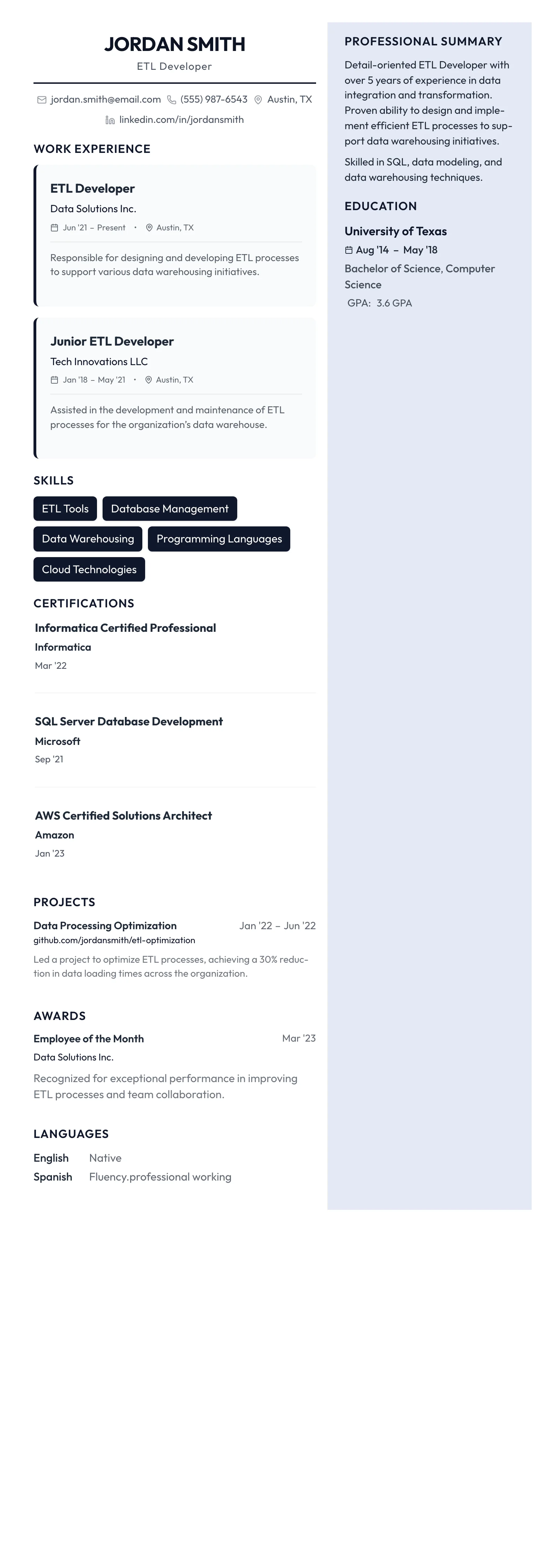 Startup Bold template preview