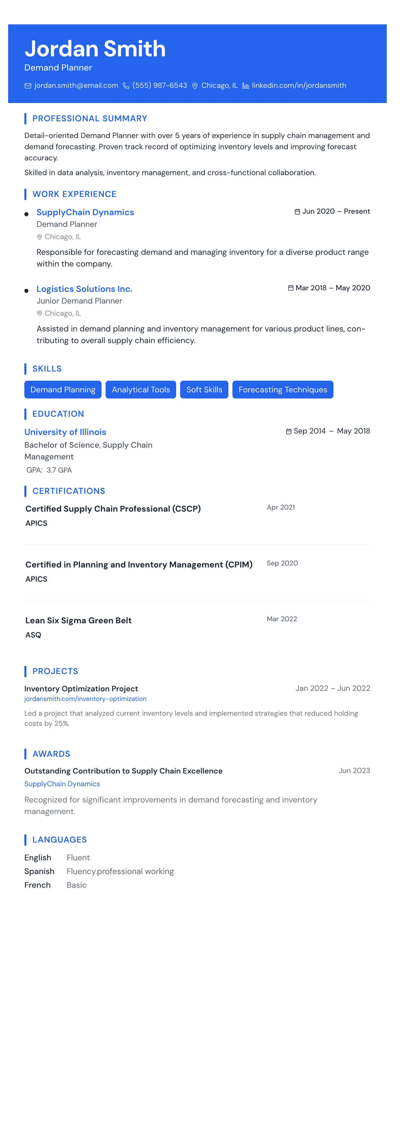 The Accent Stripe template preview