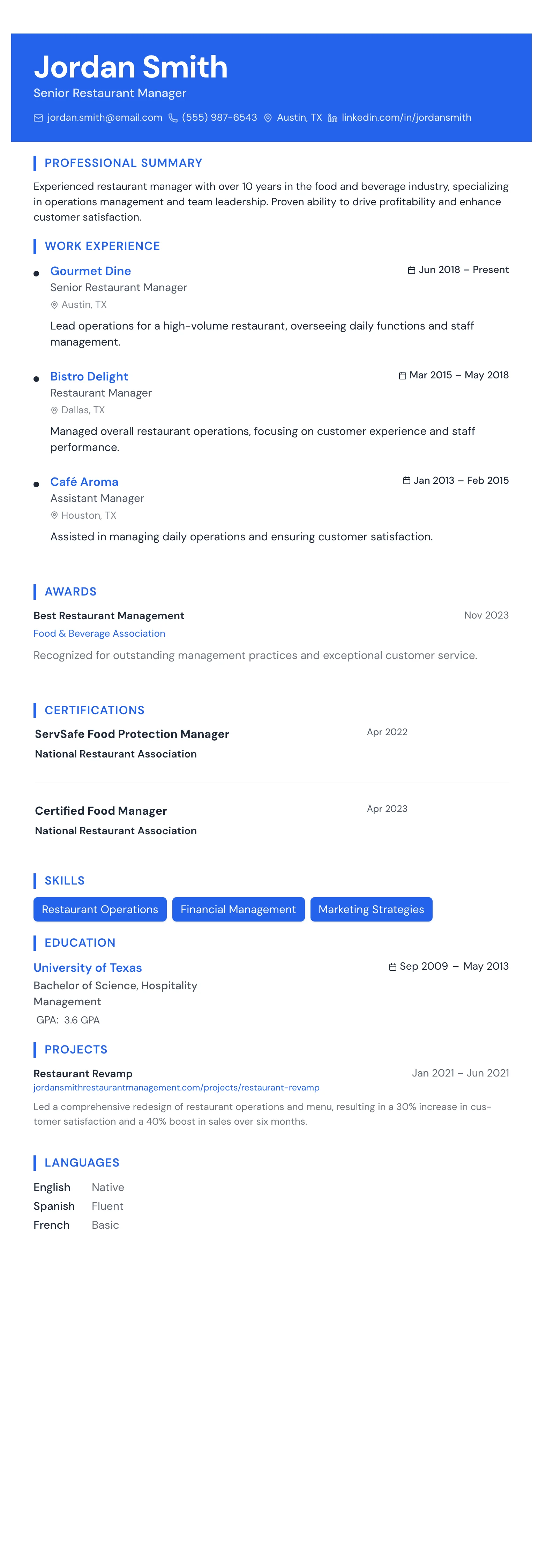 The Accent Stripe template preview