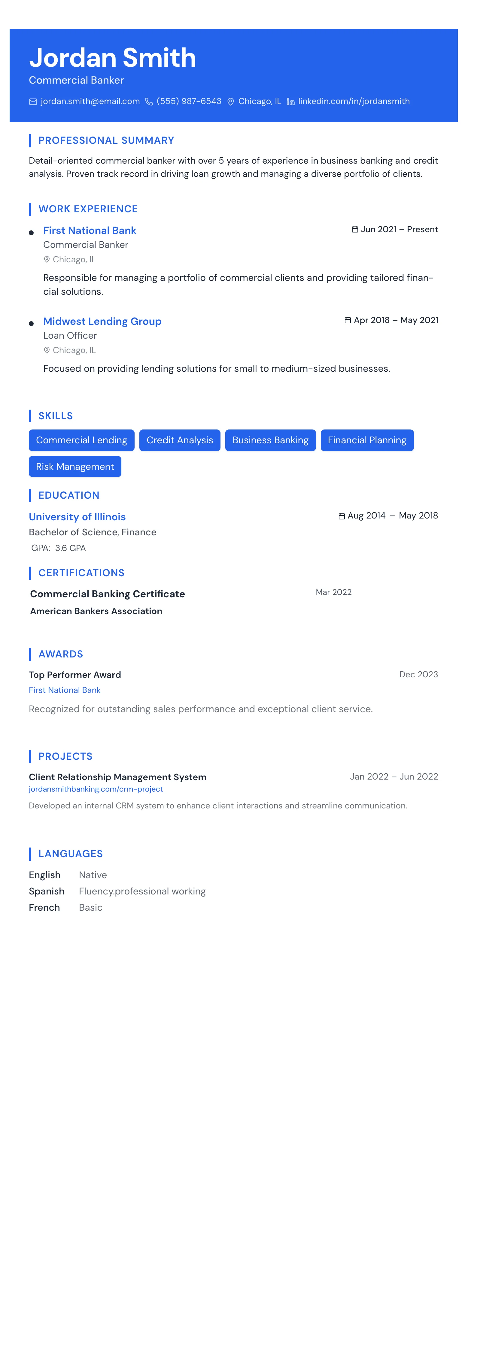 The Accent Stripe template preview