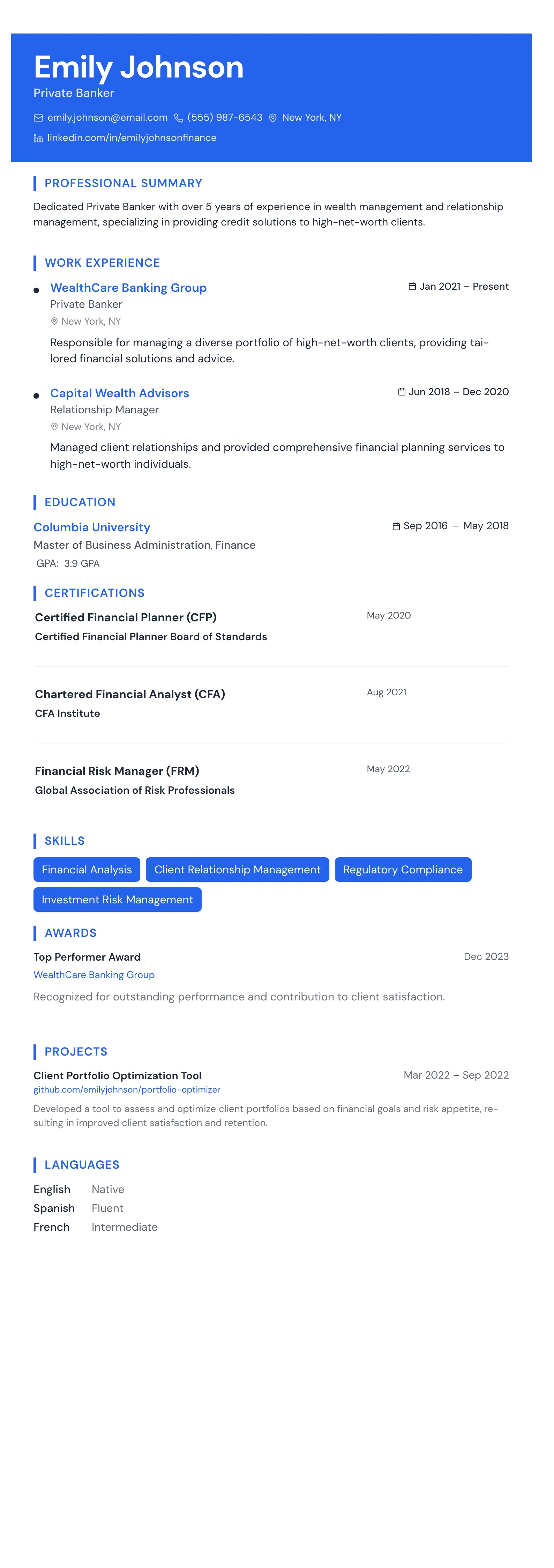 The Accent Stripe template preview