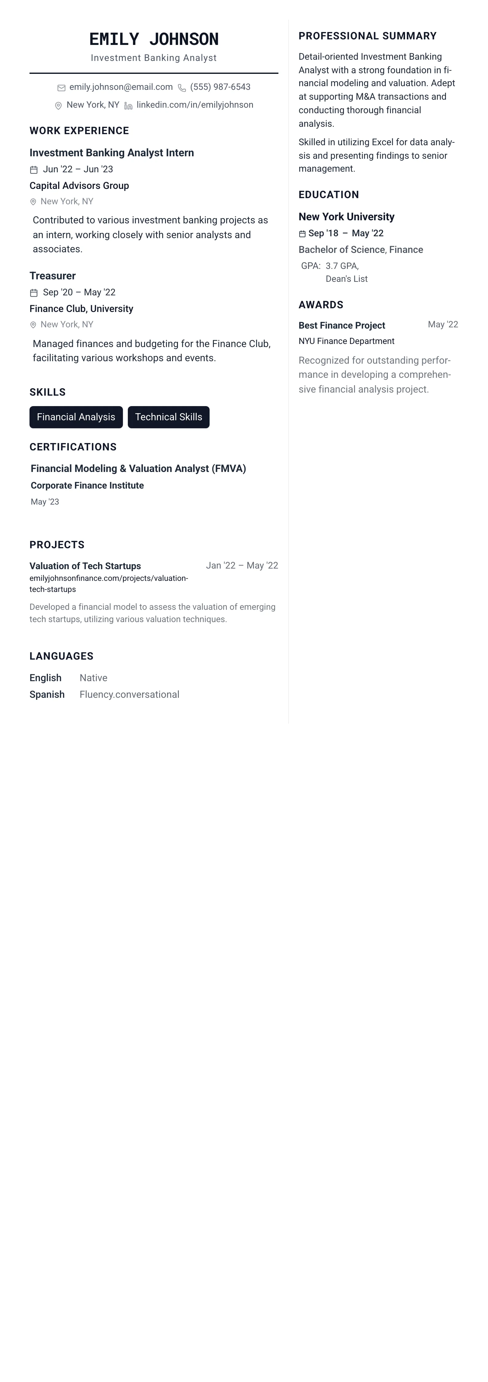 The Architect template preview