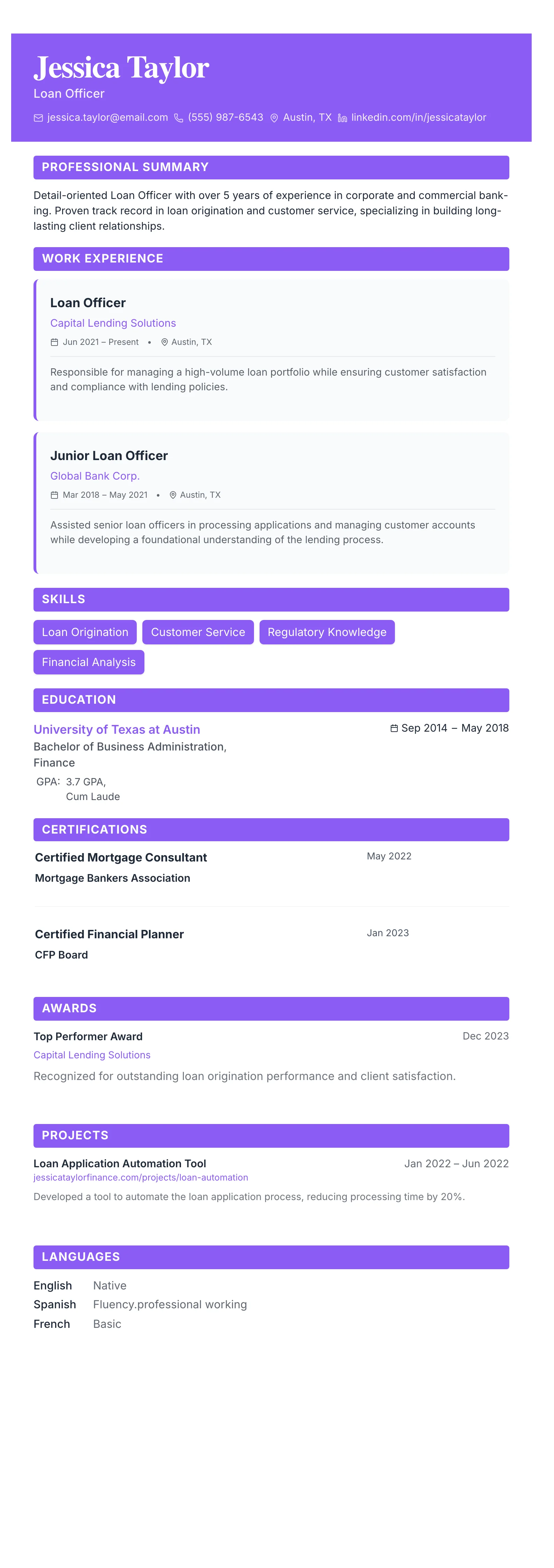 The Card Gallery template preview