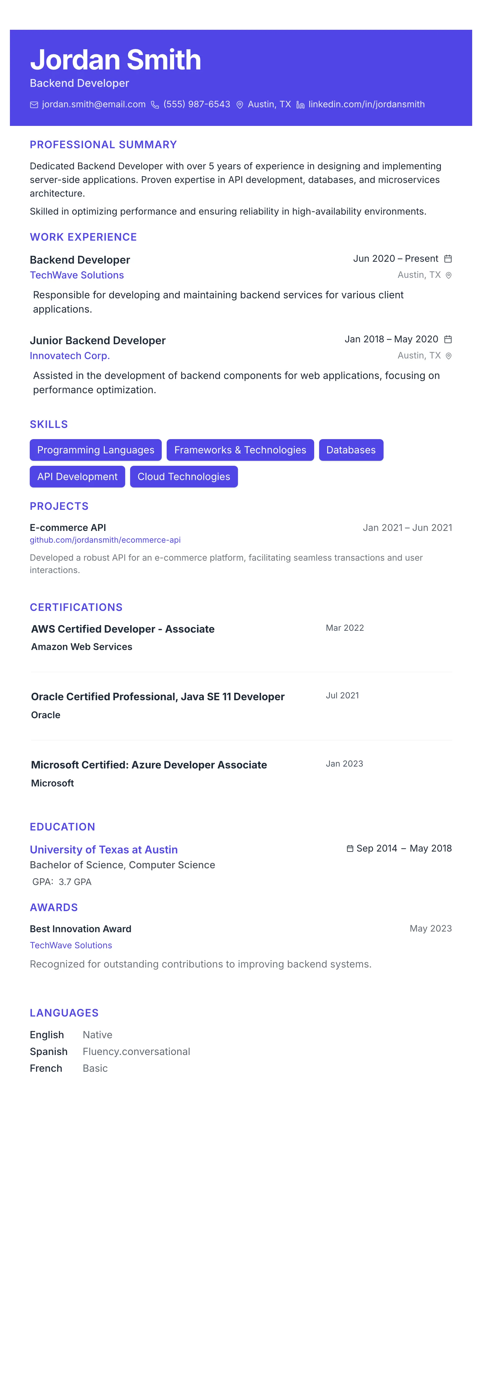 The Catalyst template preview