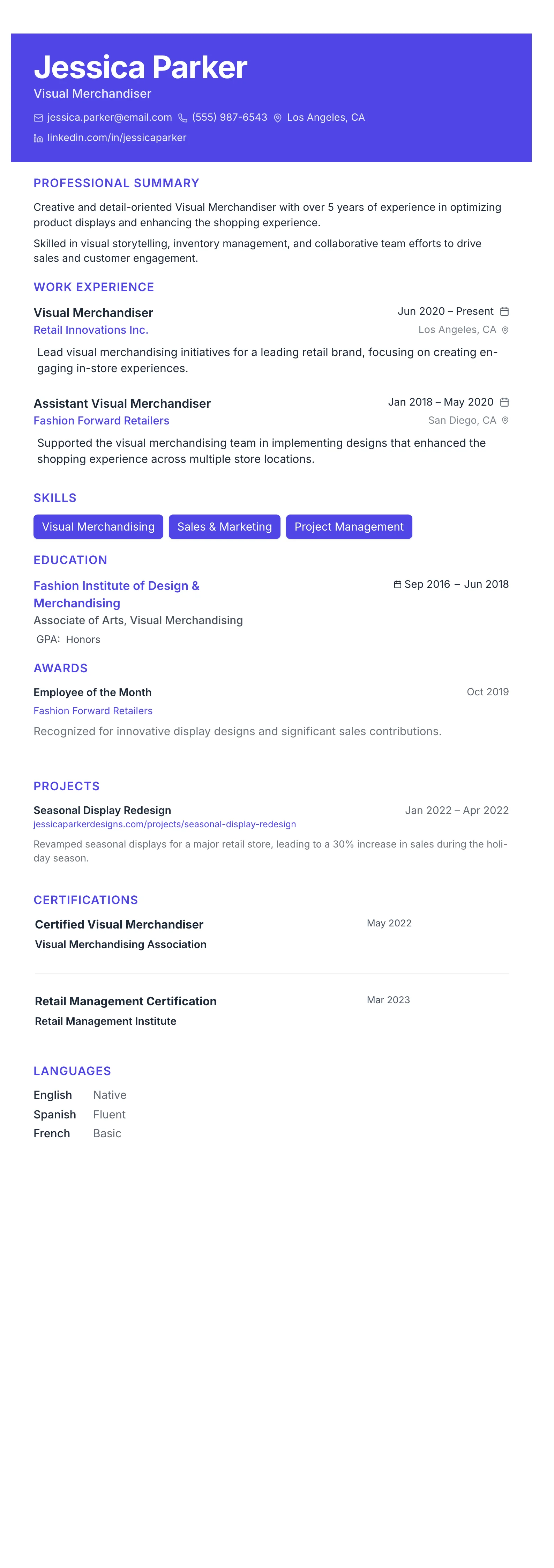 The Catalyst template preview