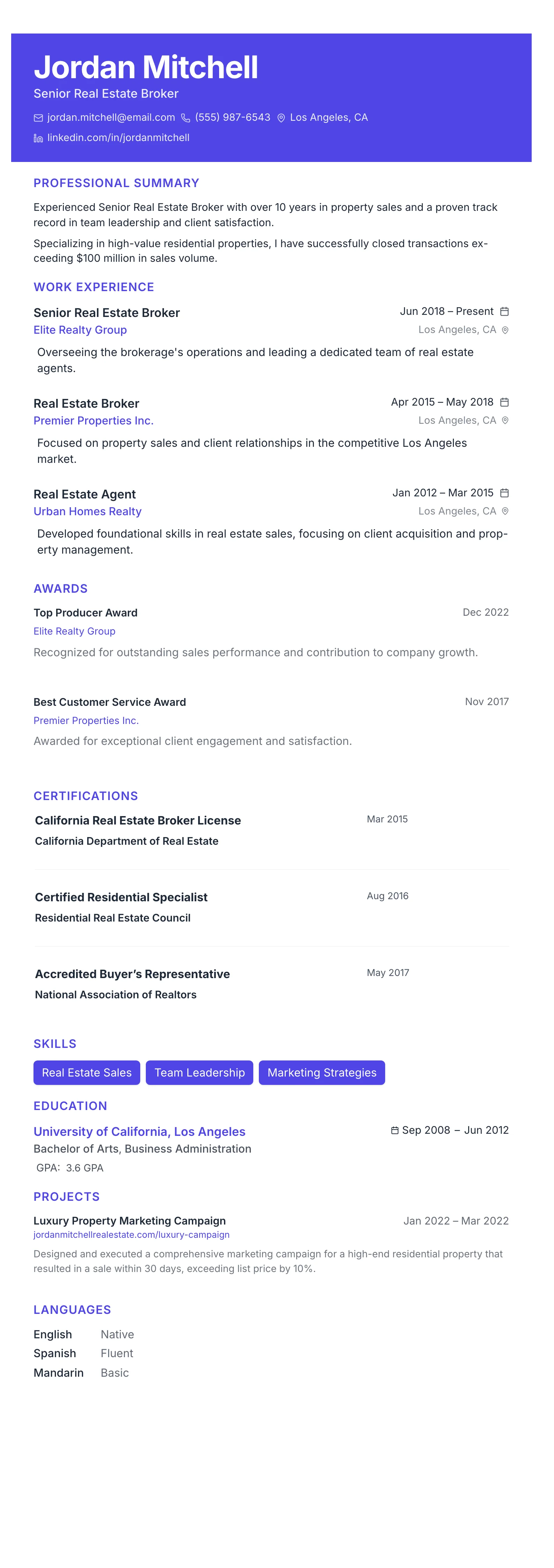 The Catalyst template preview