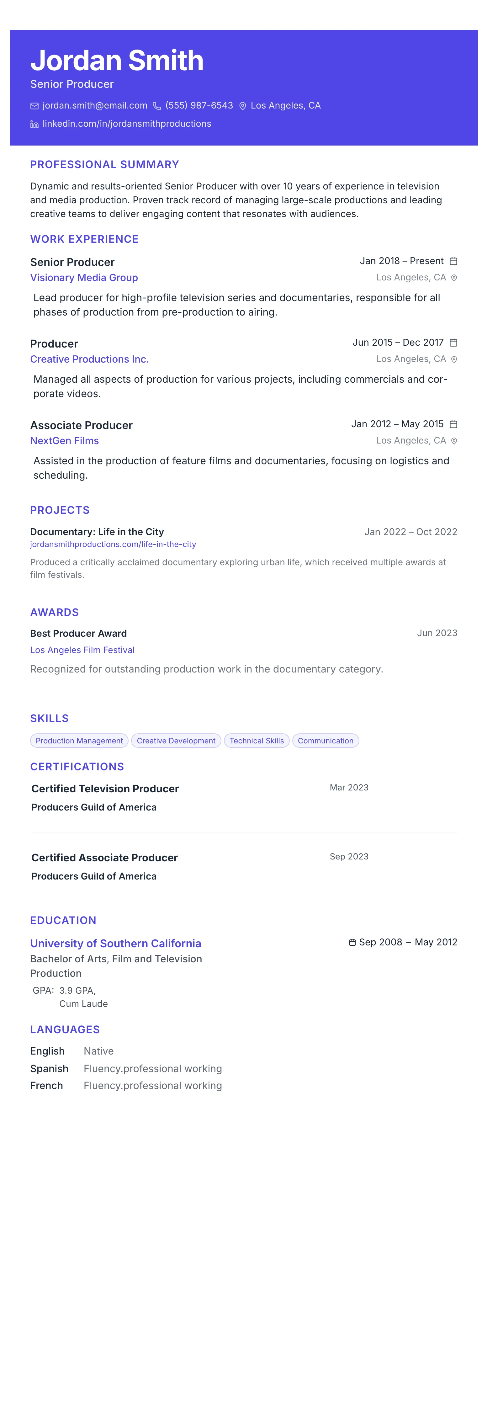 The Catalyst template preview