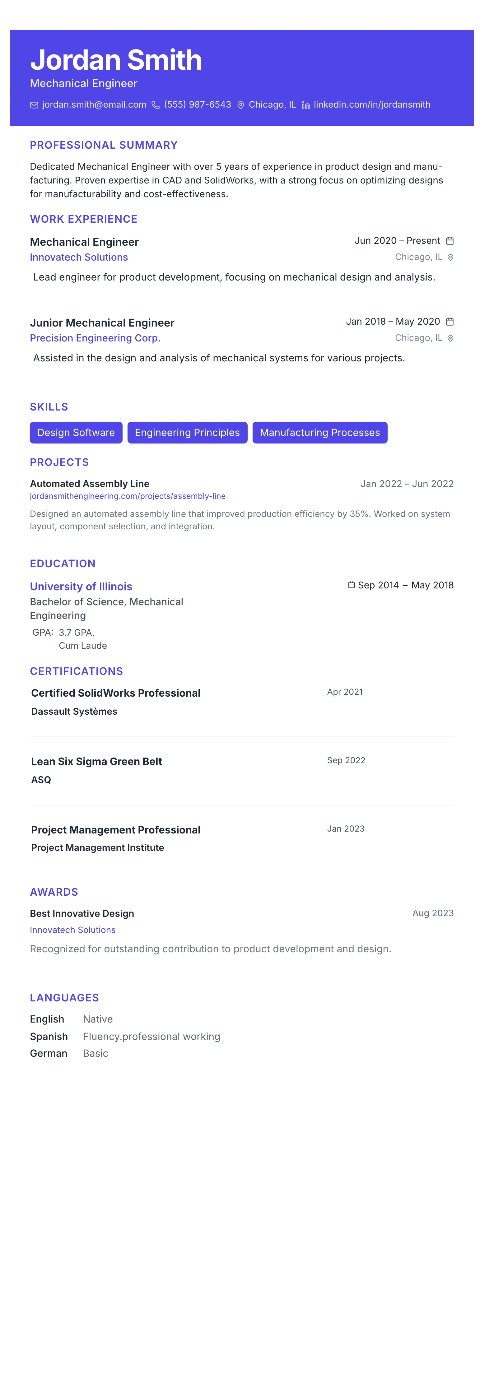 The Catalyst template preview