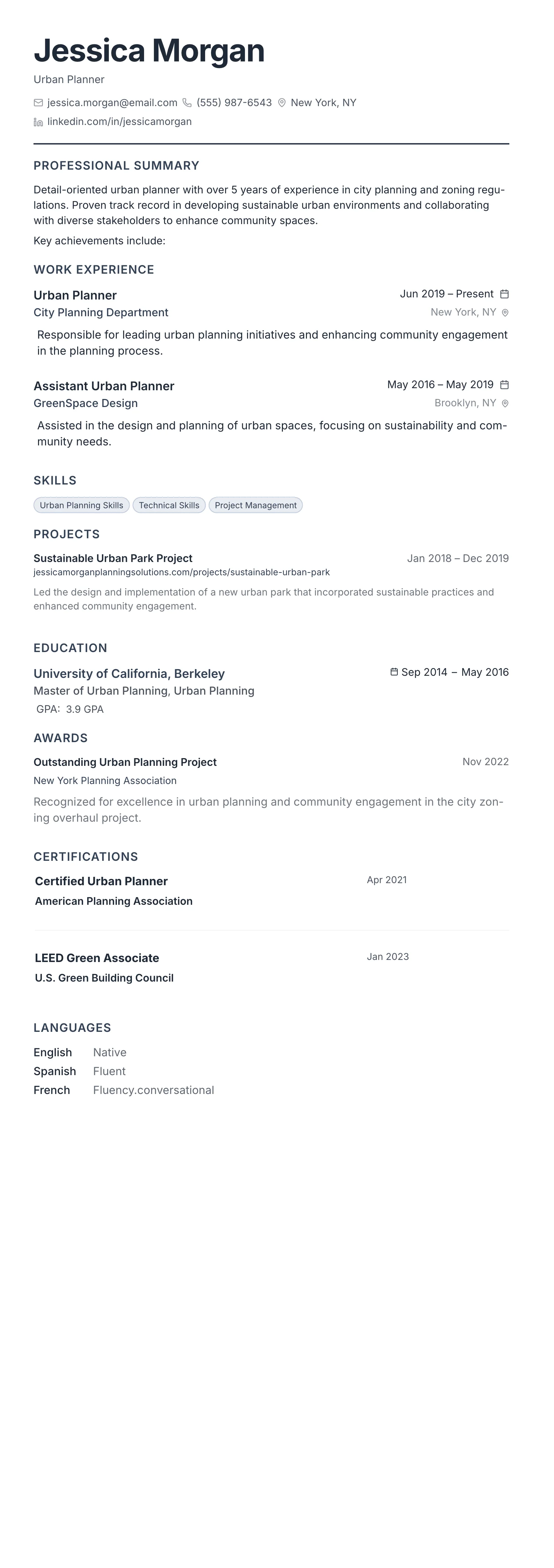 The Compact Pro template preview