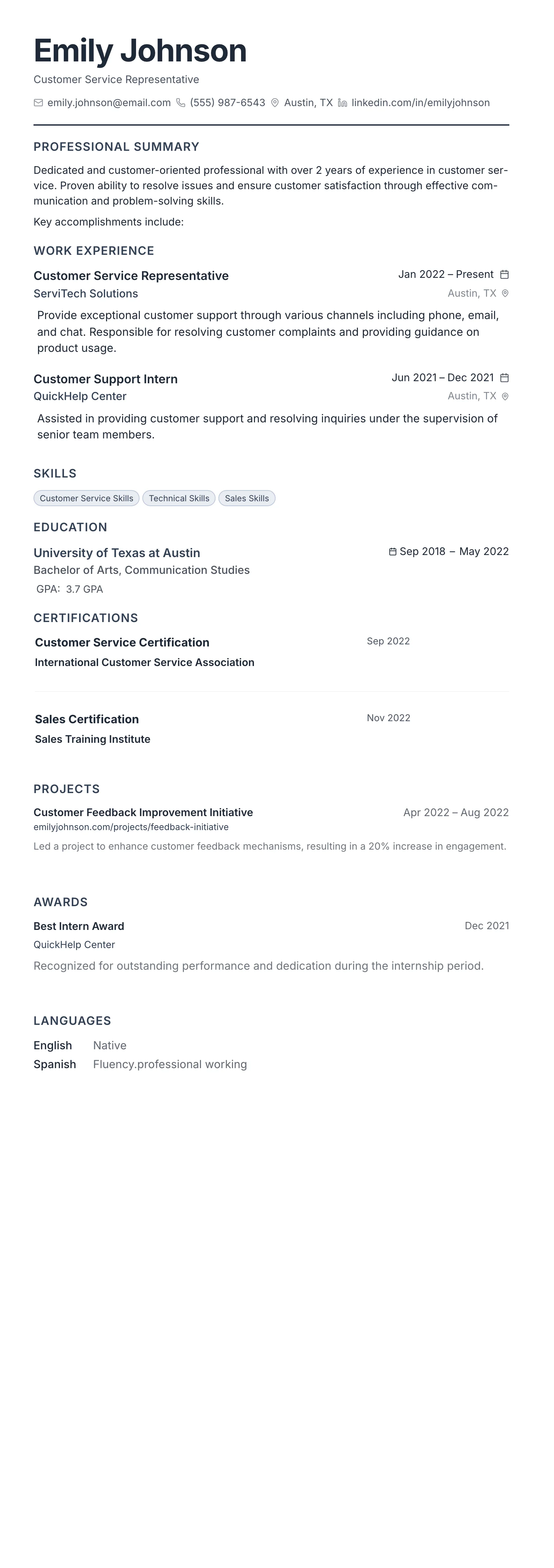 The Compact Pro template preview