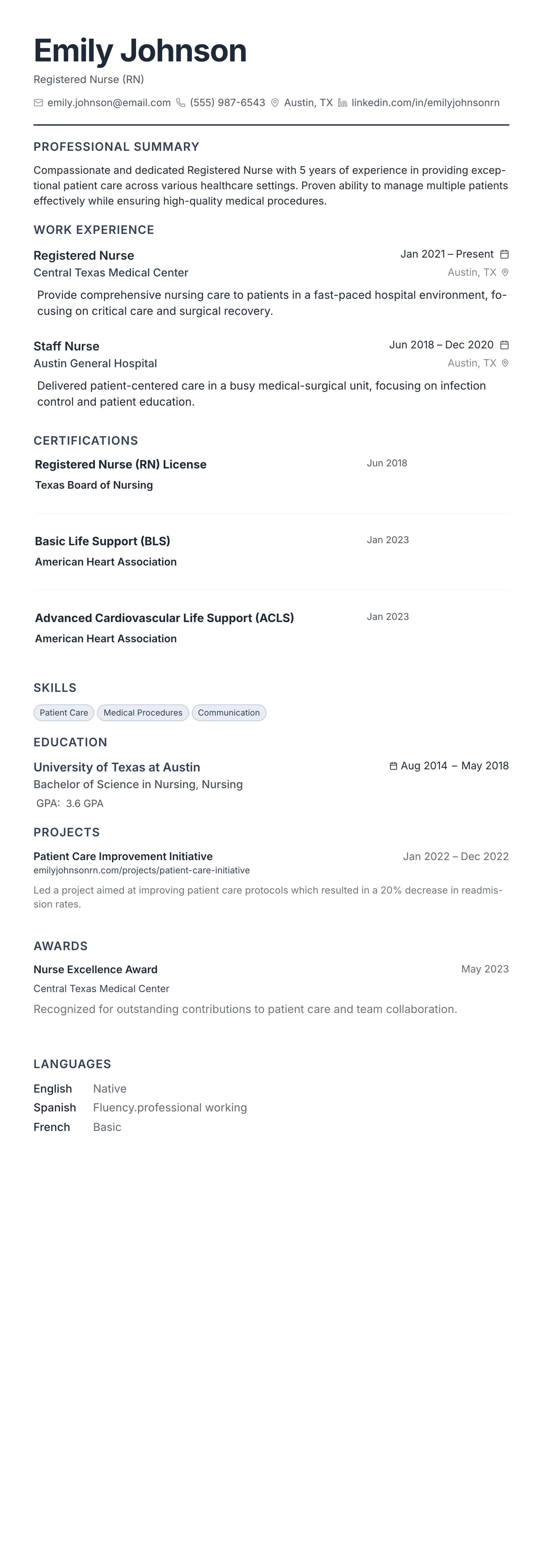 The Compact Pro template preview