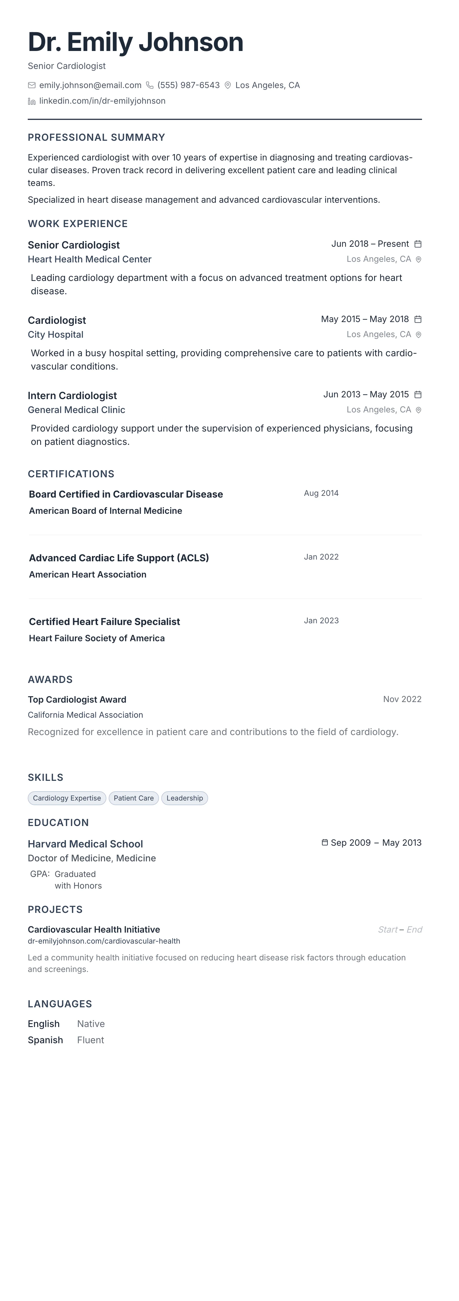 The Compact Pro template preview