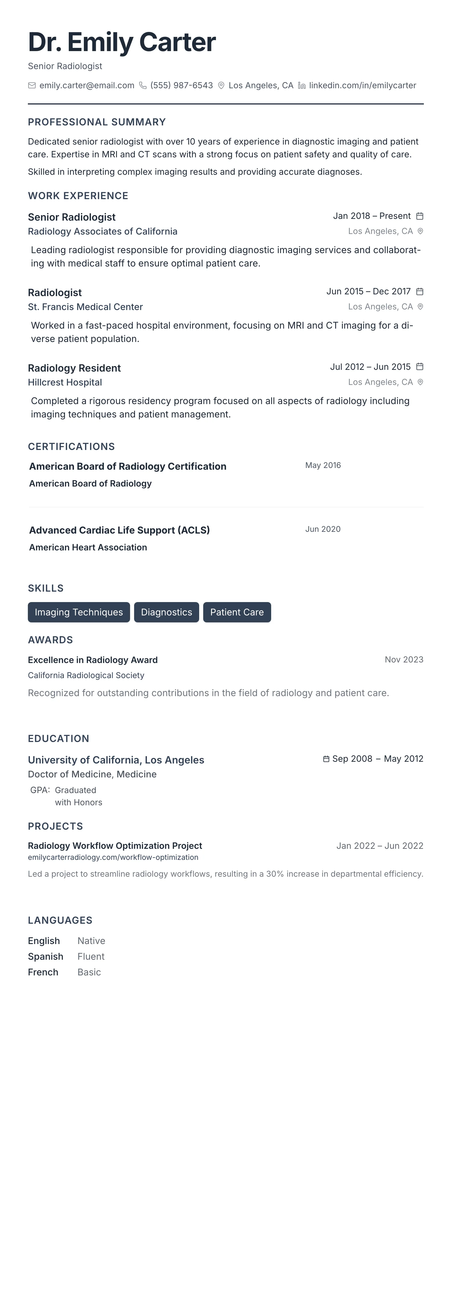 The Compact Pro template preview