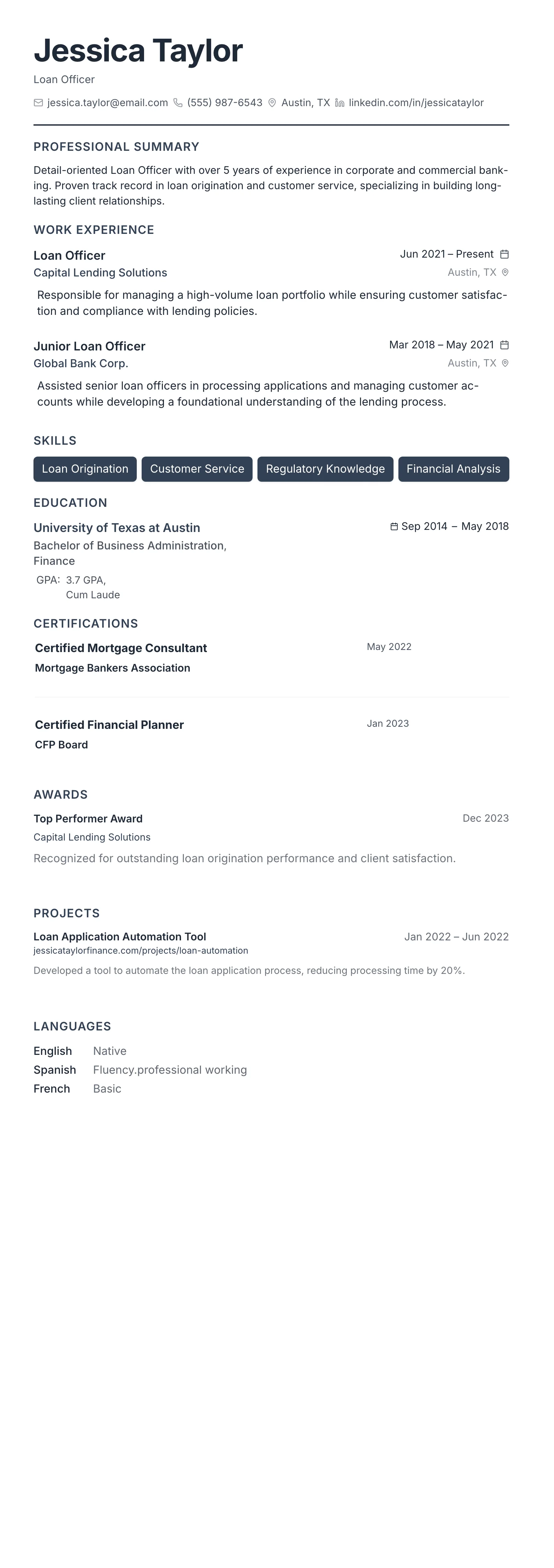 The Compact Pro template preview