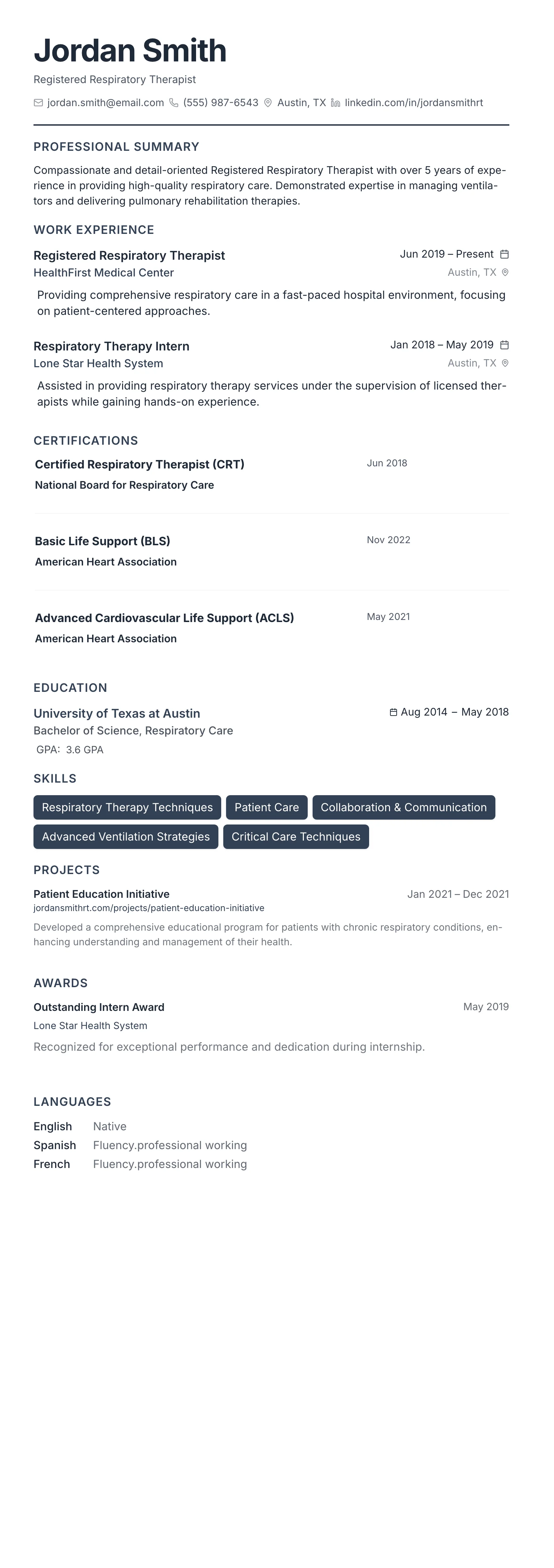 The Compact Pro template preview