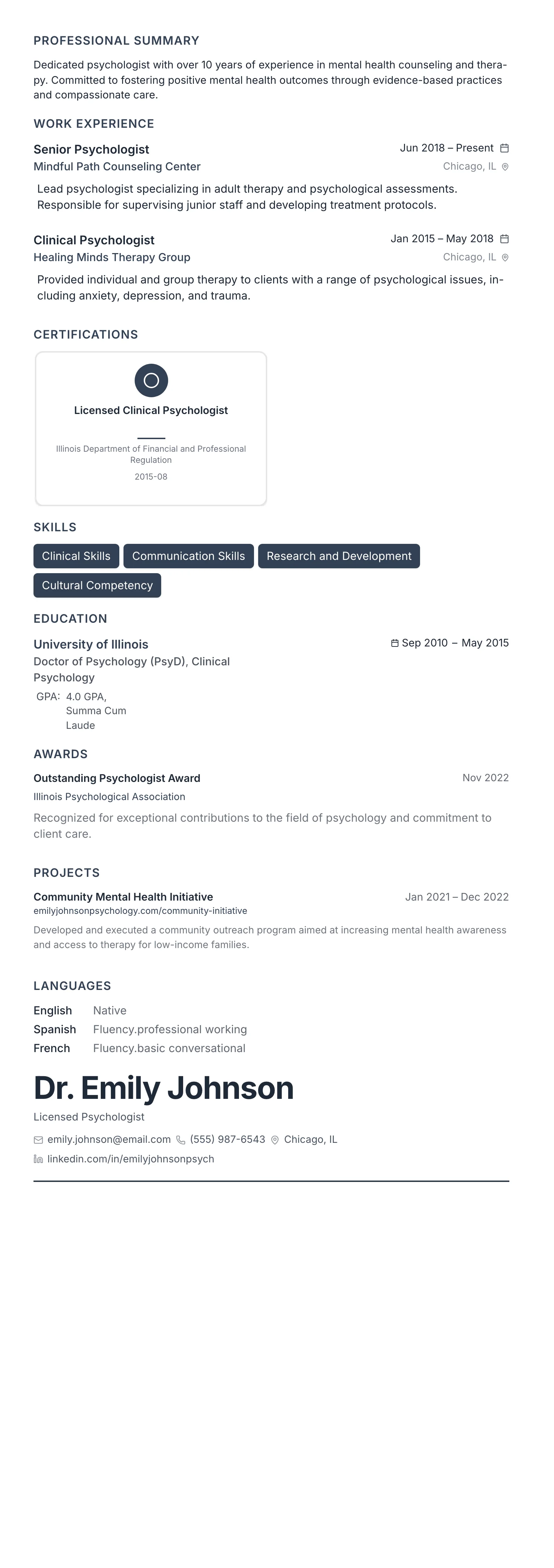 The Compact Pro template preview