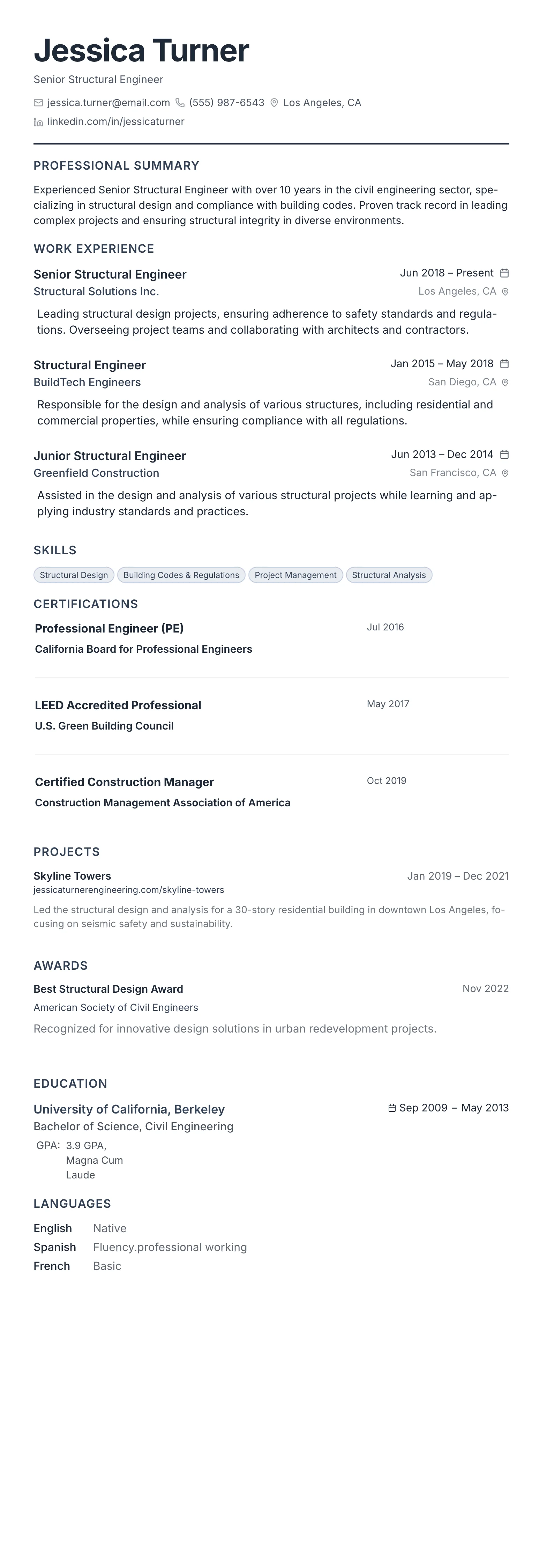 The Compact Pro template preview