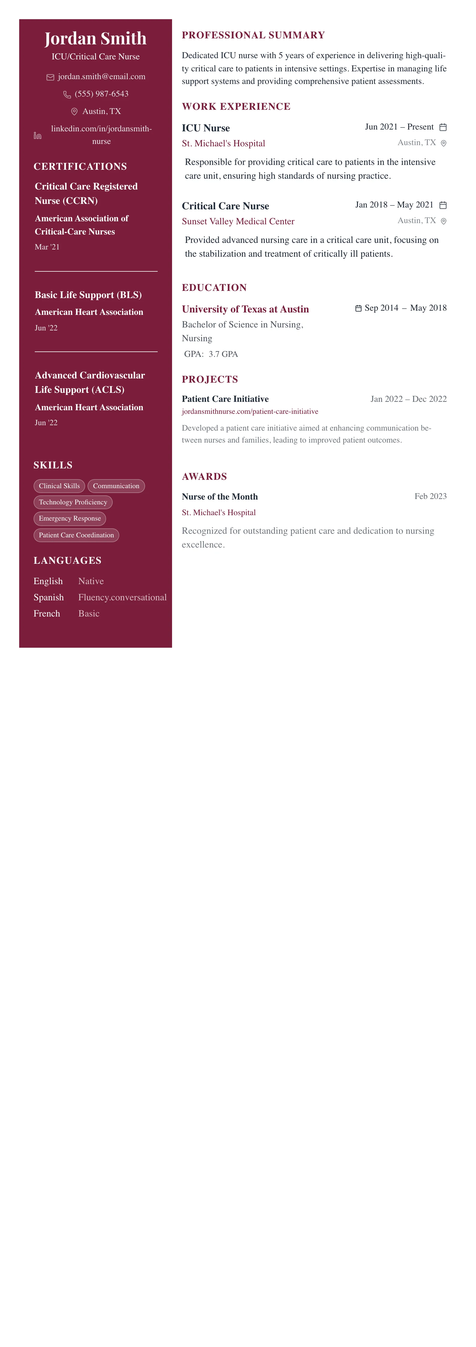 The Dark Executive template preview