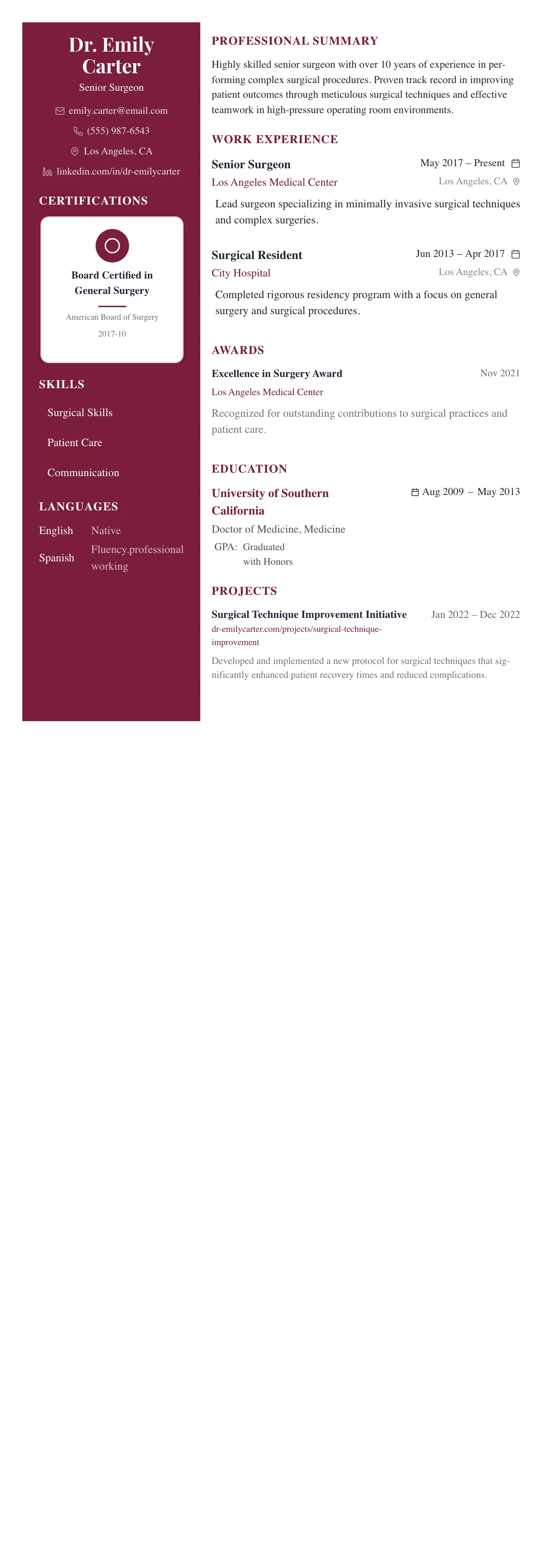 The Dark Executive template preview