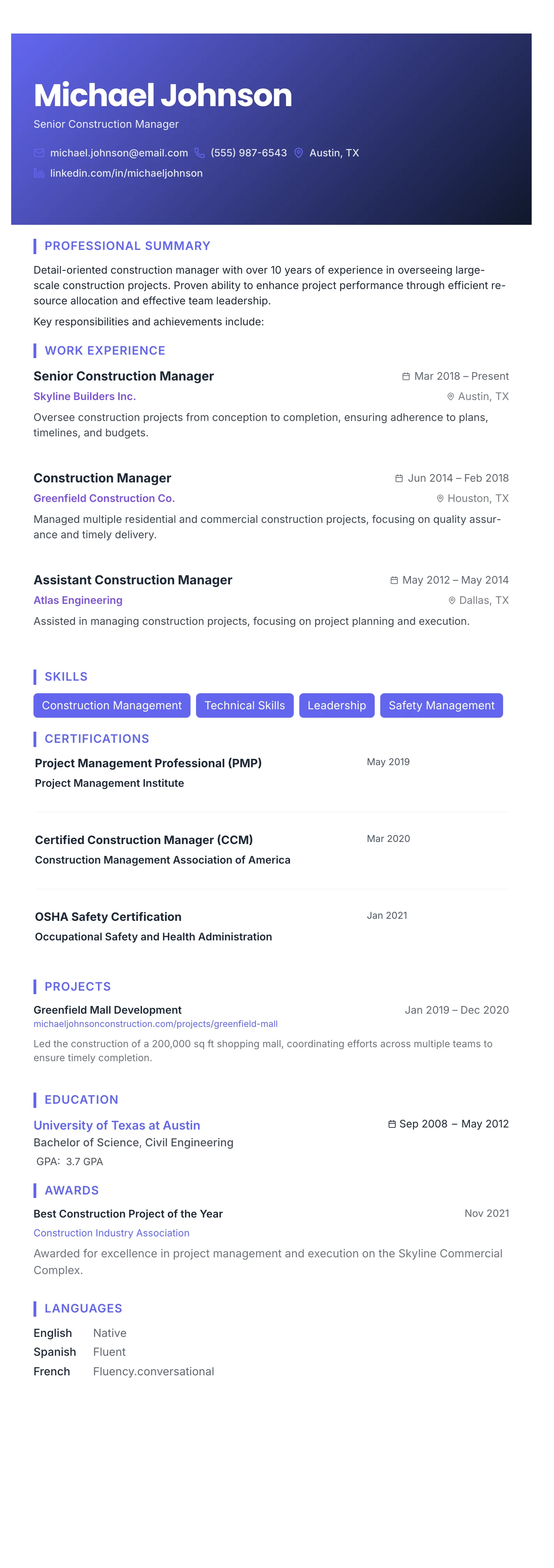 The Gradient Banner template preview