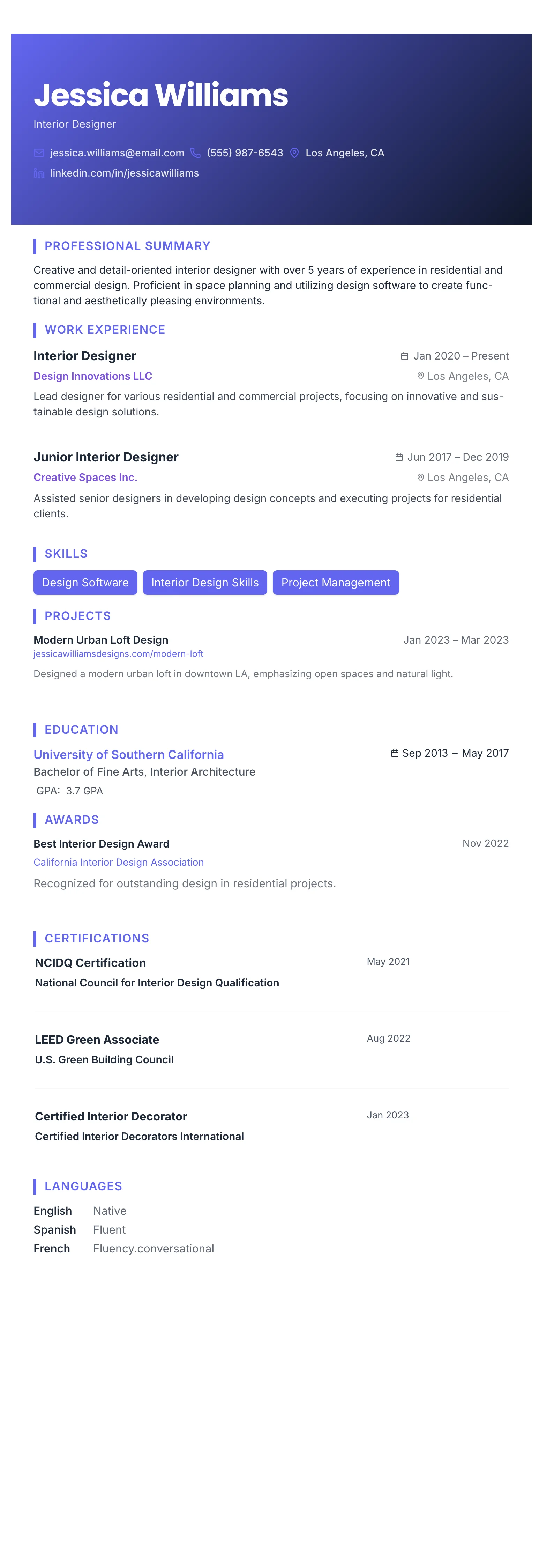 The Gradient Banner template preview