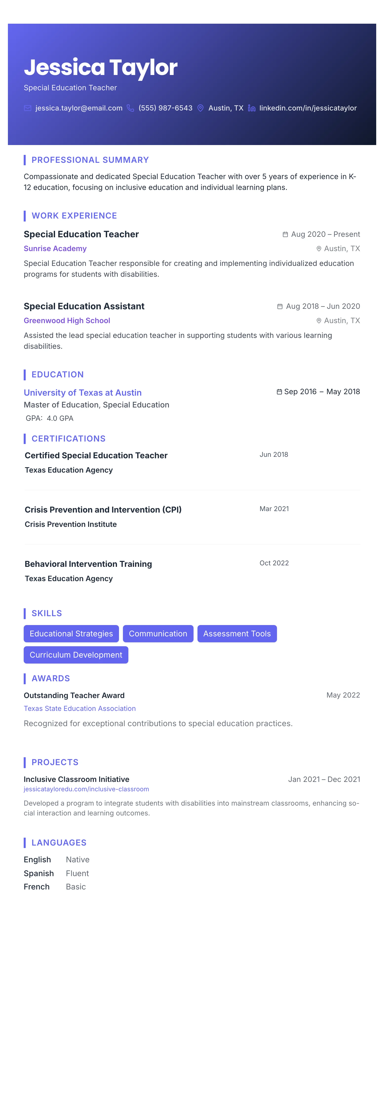 The Gradient Banner template preview
