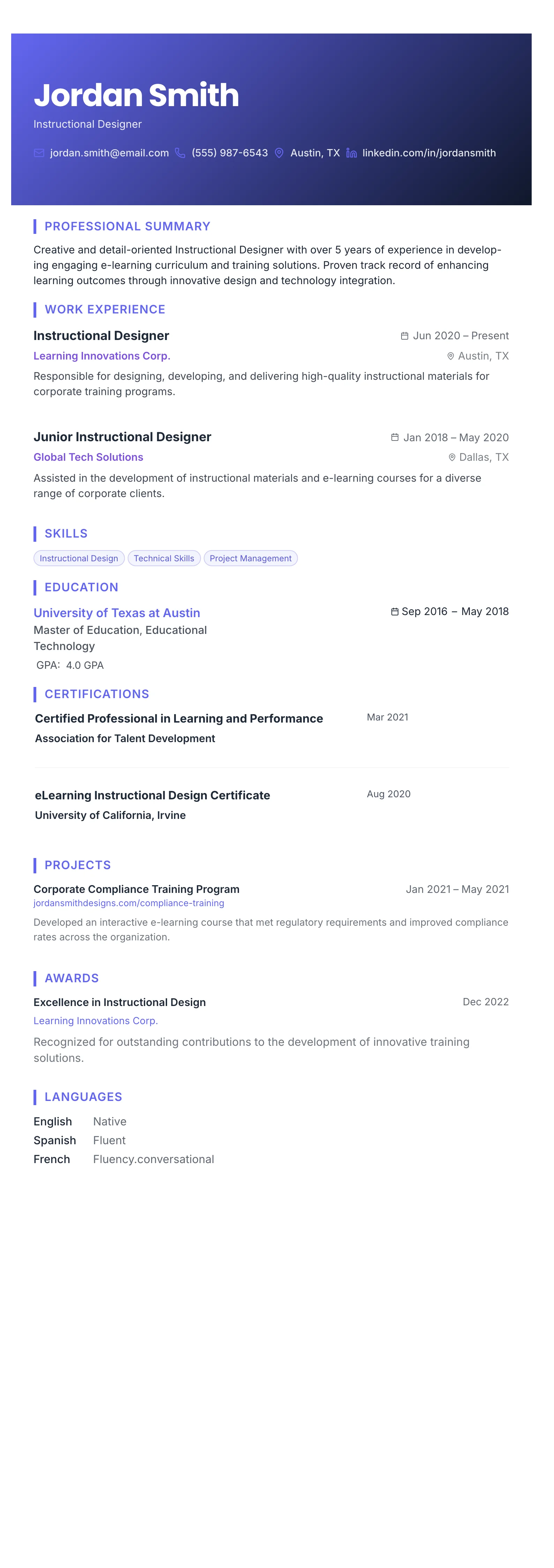 The Gradient Banner template preview