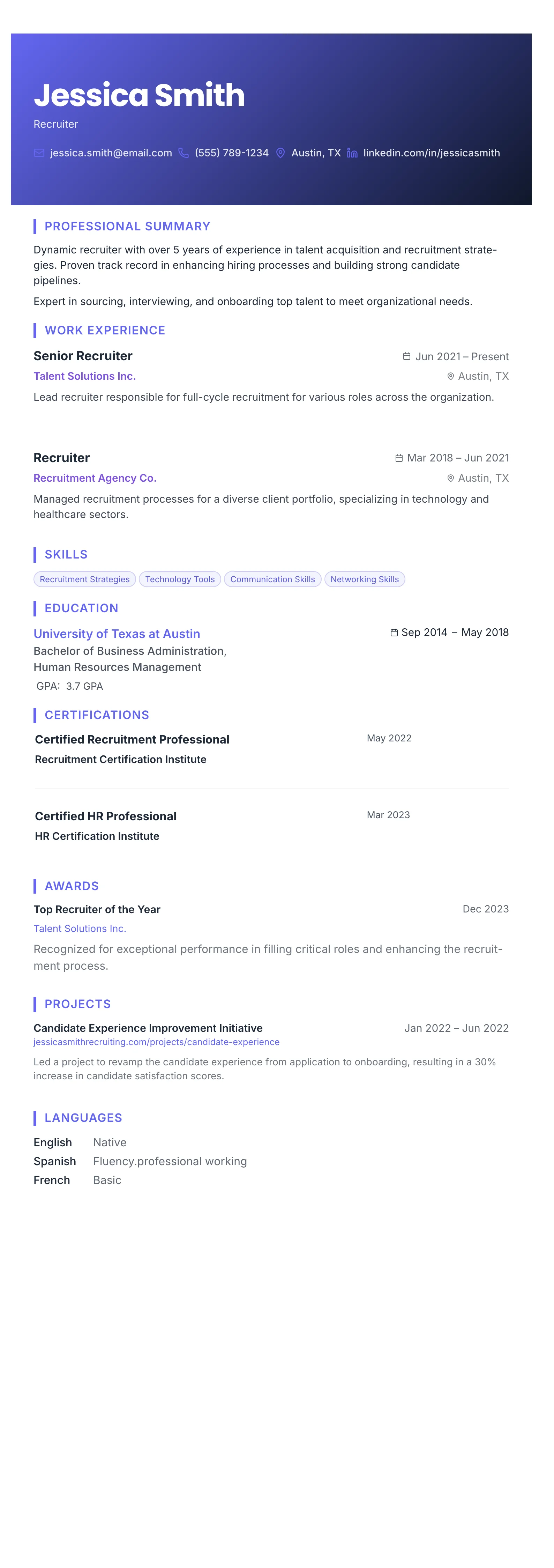The Gradient Banner template preview
