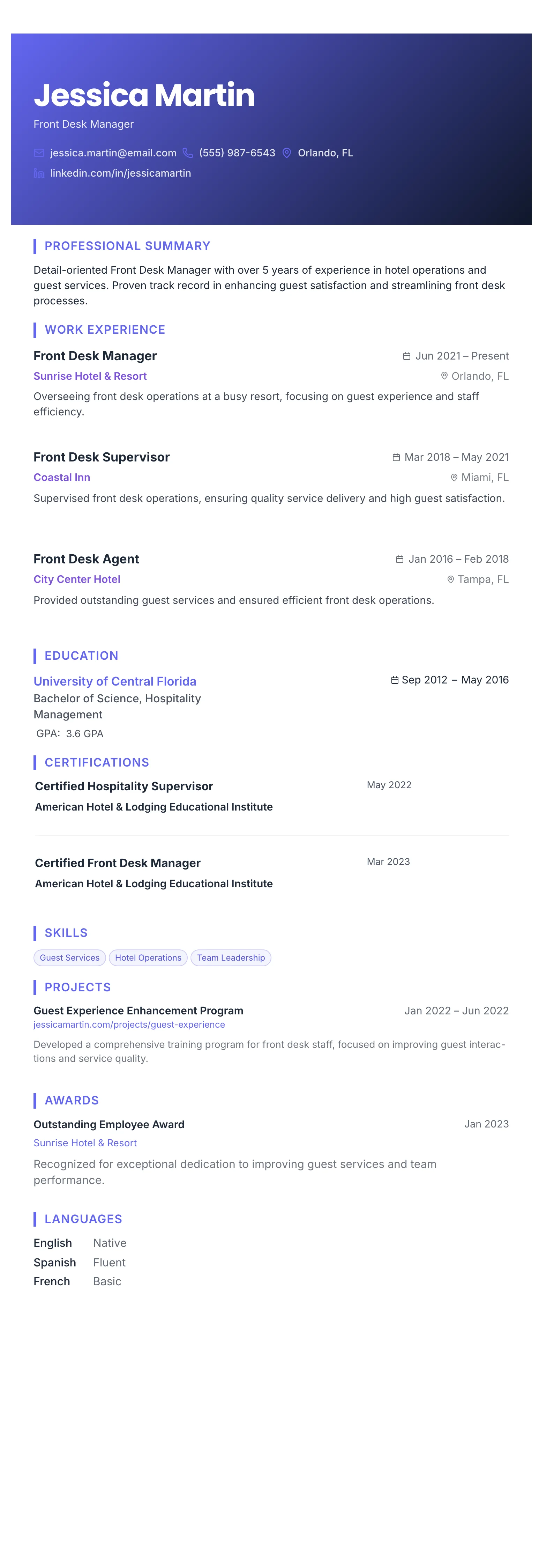 The Gradient Banner template preview