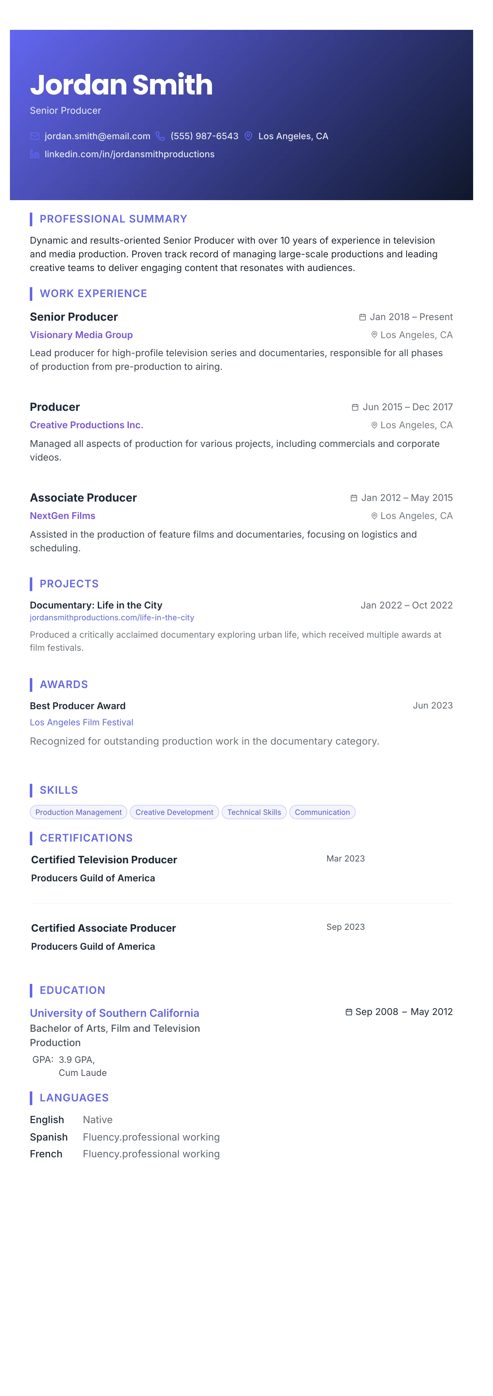 The Gradient Banner template preview