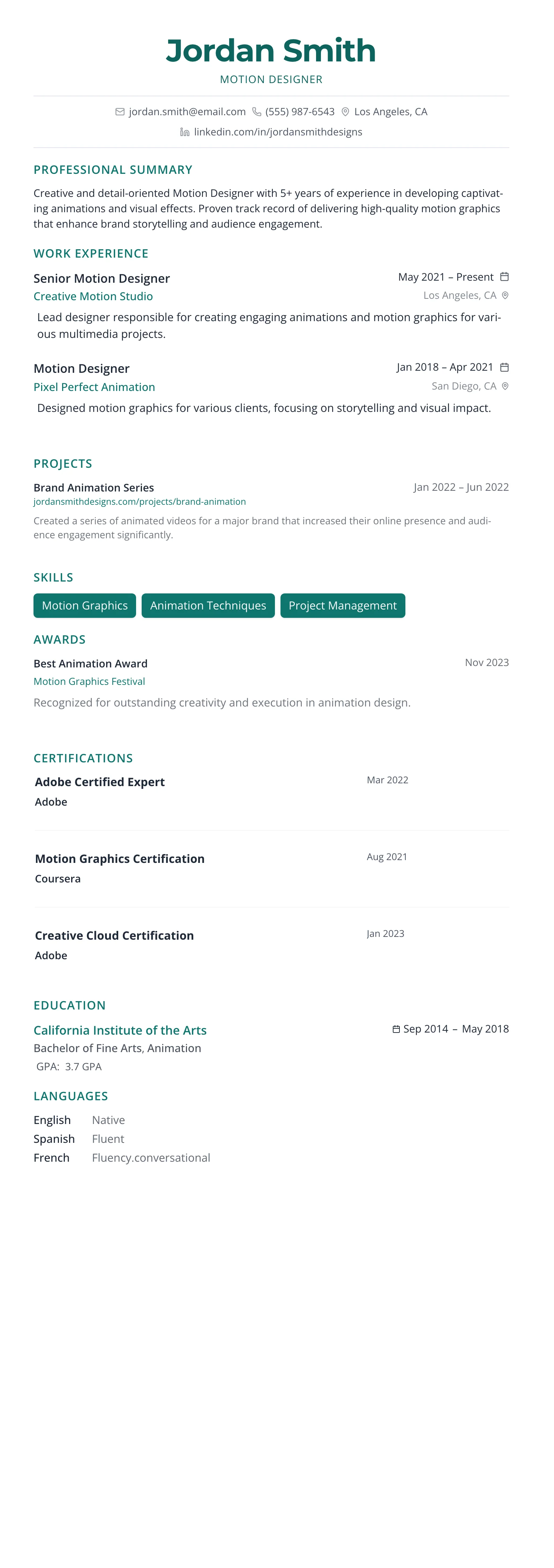 The Horizon template preview