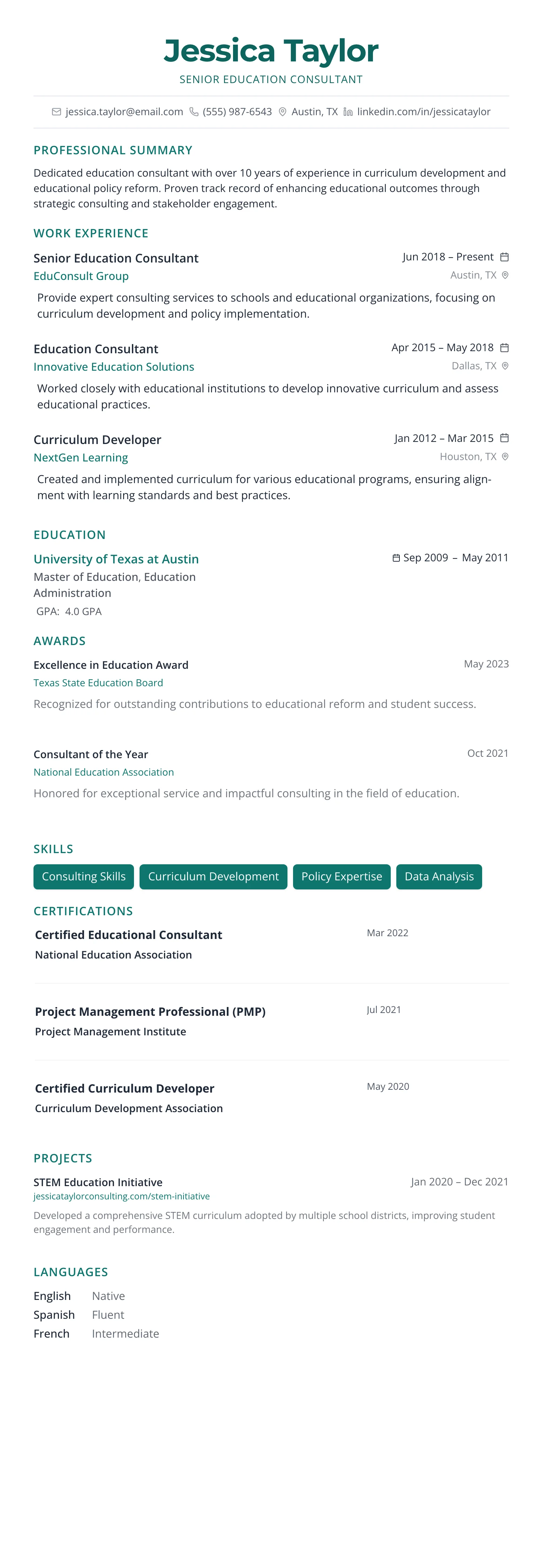 The Horizon template preview