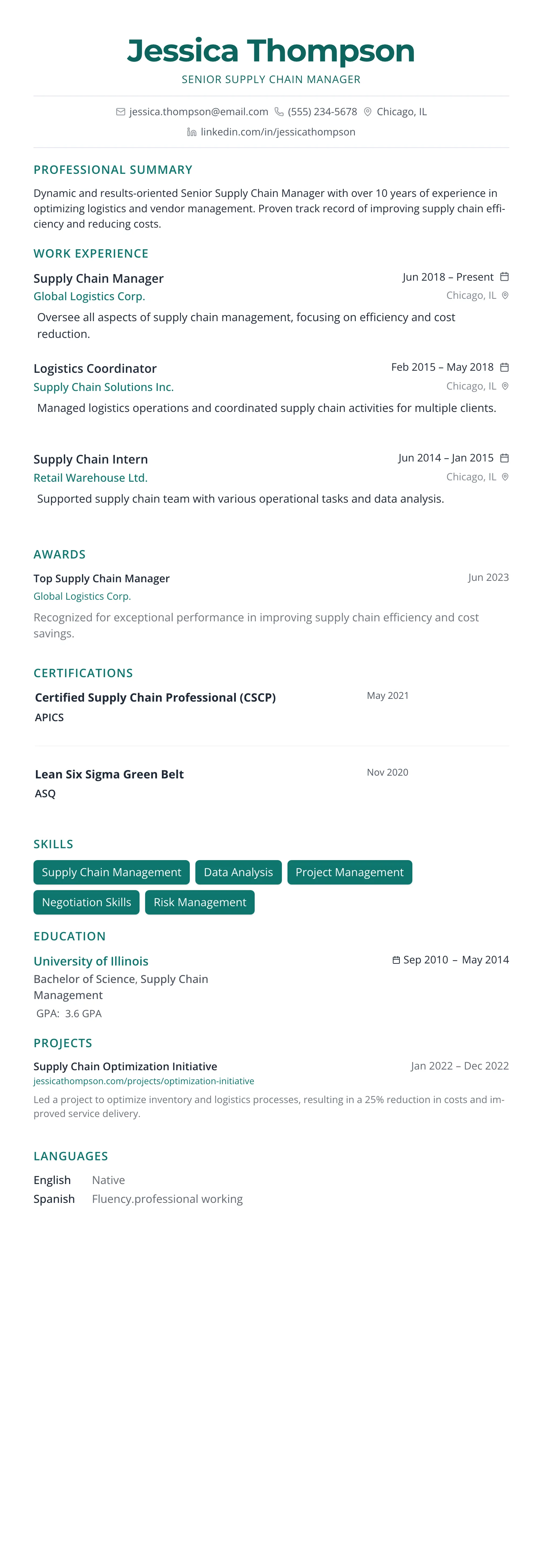 The Horizon template preview