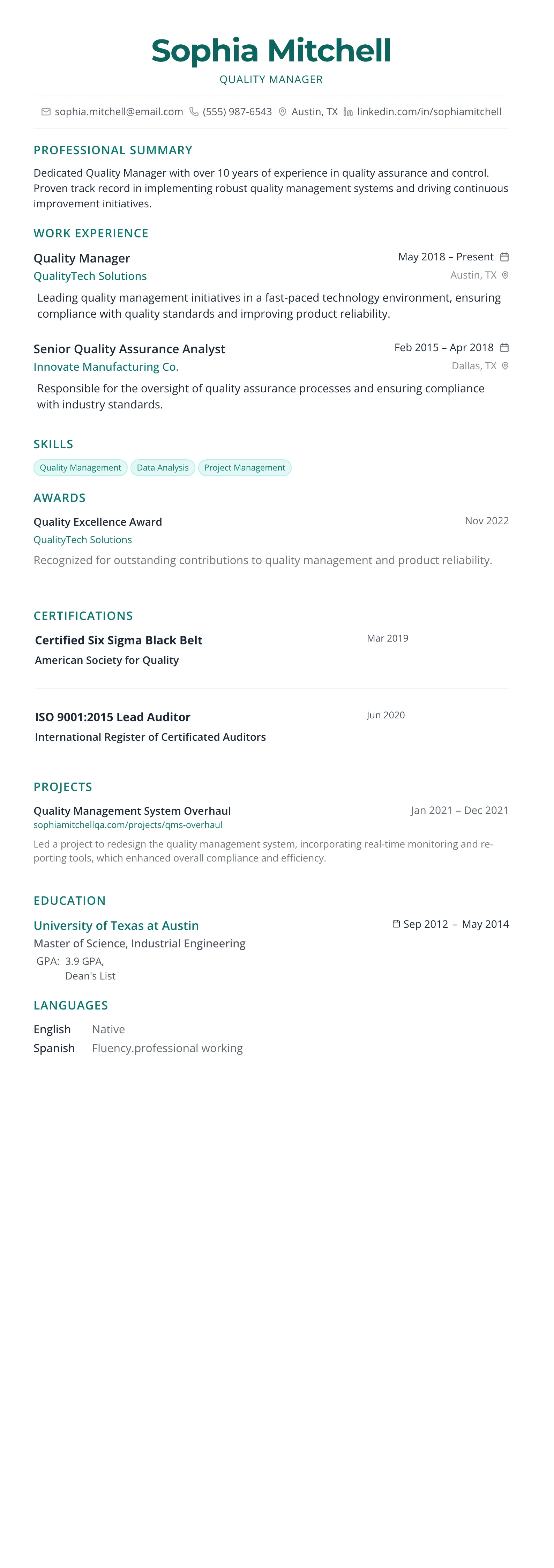 The Horizon template preview