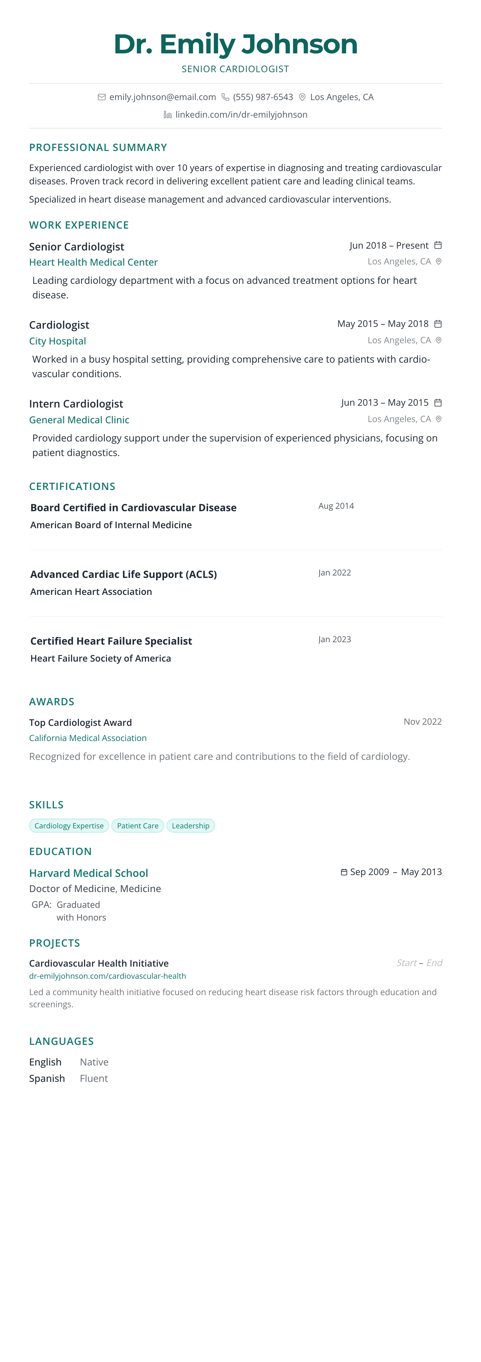 The Horizon template preview