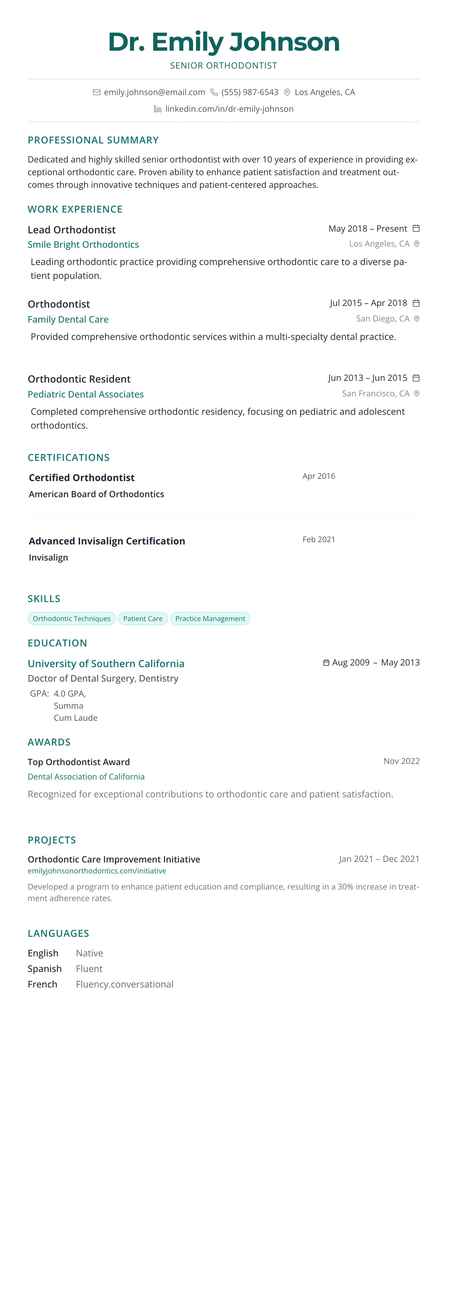 The Horizon template preview