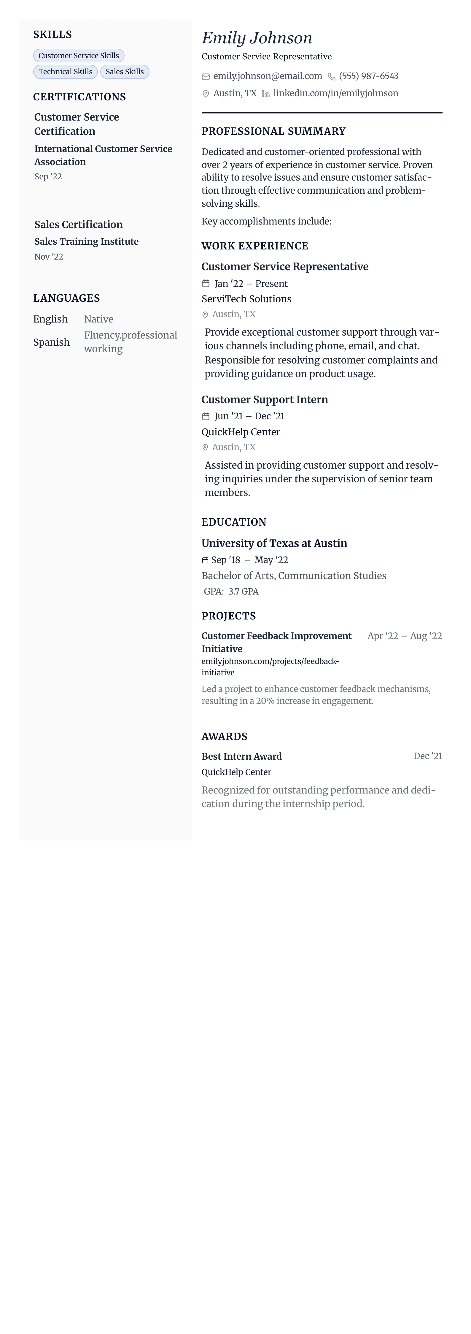 The Vanguard template preview